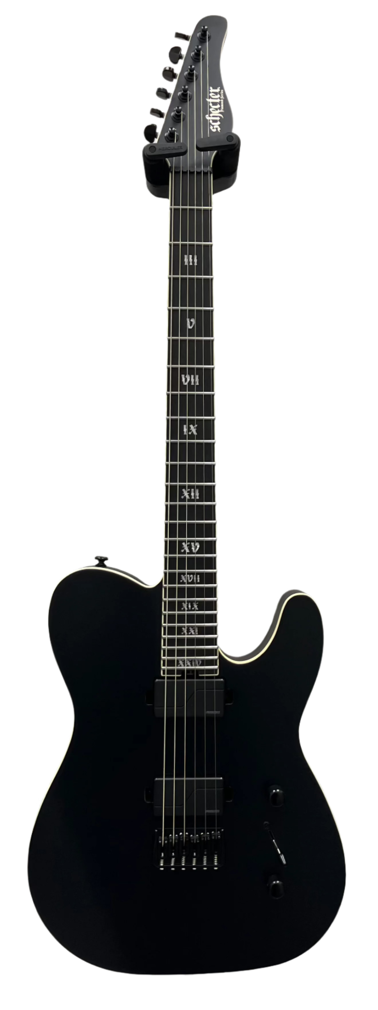 Schecter PT SLS Evil Twin Electric Guitar Satin Black 1342-SHC SERIAL NUMBER W24070442 - 7.6 LBS