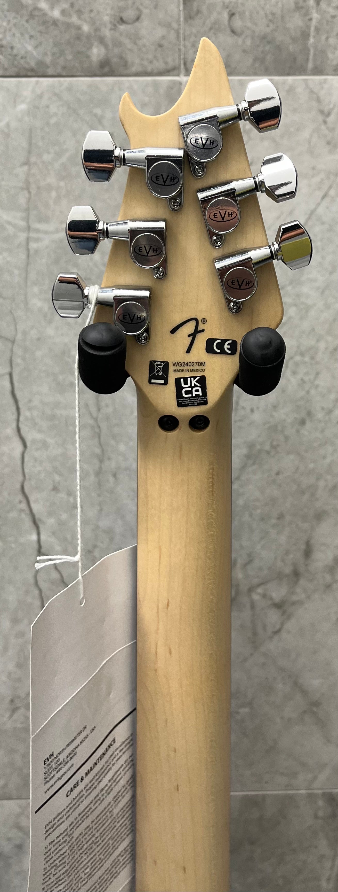 EVH Wolfgang Special Striped Series Ebony Fingerboard Satin Black and Yellow 5107702316 SERIAL NUMBER WG240270M - 7.2 LBS