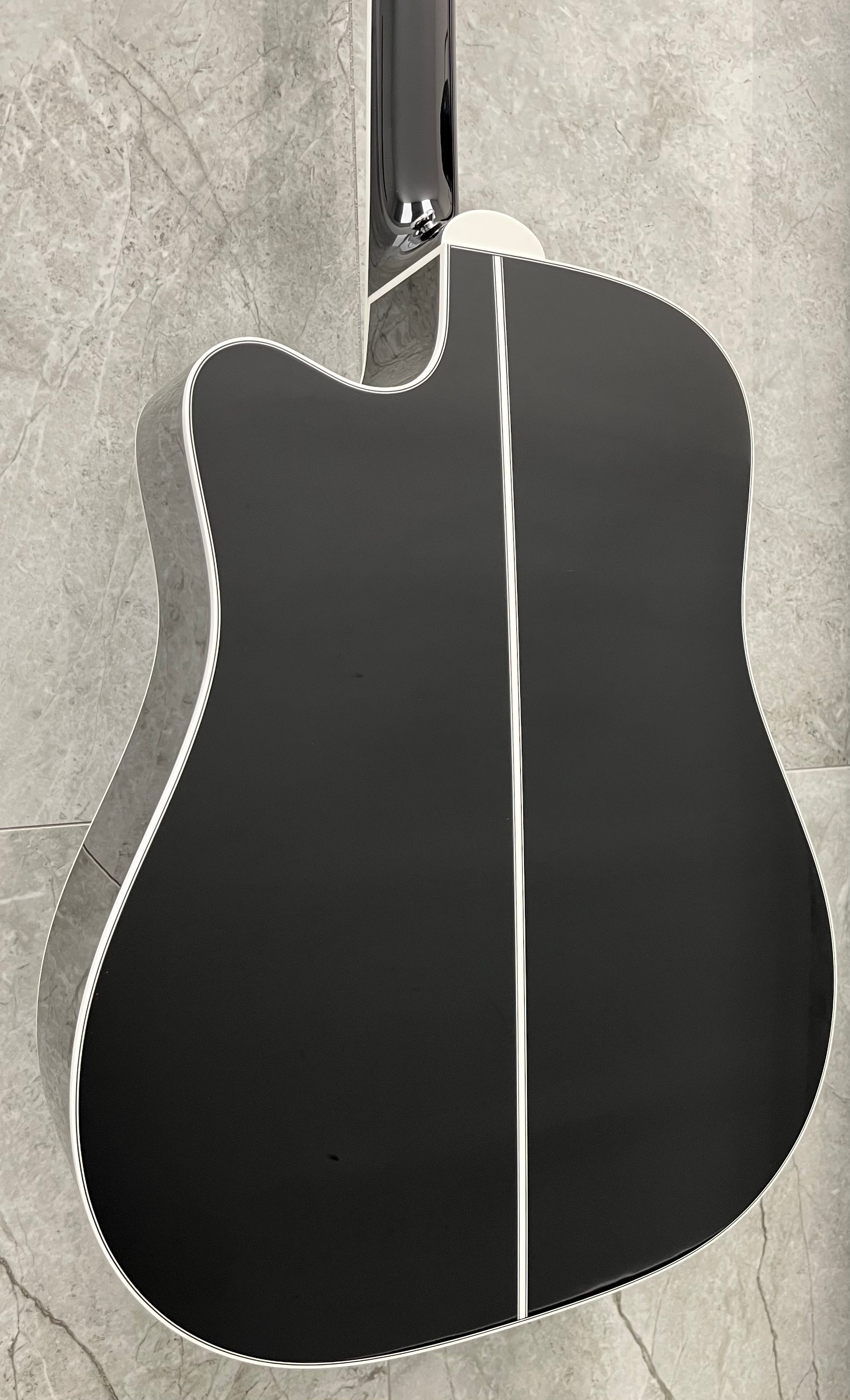 Takamine Pro Series Made in Japan EF341SC Dreadnought Acoustic Electric Guitar, Black with Case