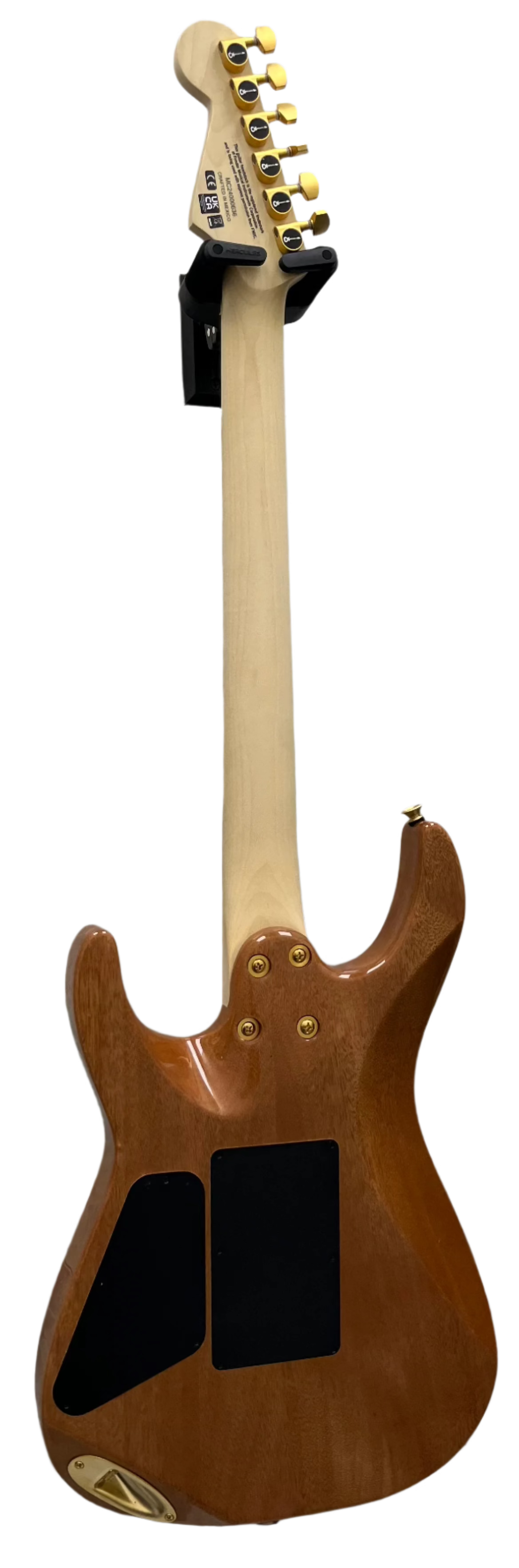 Charvel Pro-Mod DK24 HH FR M Mahogany with Quilt Maple Maple Fingerboard Dark Amber 2969431558 SERIAL MC24000636 - 7.4 LBS