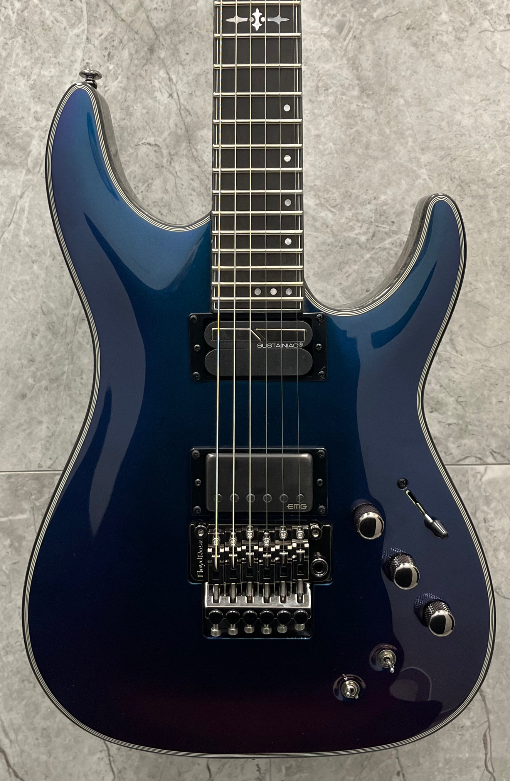 Schecter Hellraiser Hybrid C-1 FR S w/ sustainiac Ultra Violet Schecter Hellraiser Hybrid C-1 FR S w/ sustainiac Ultra Violet