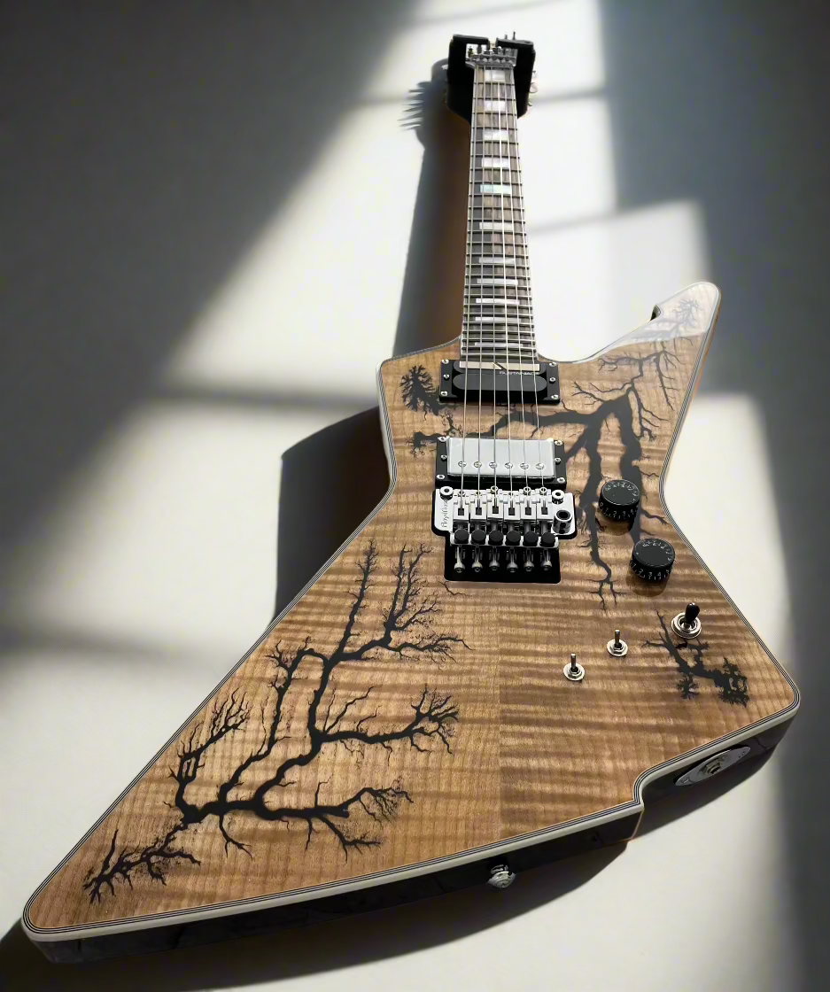Schecter E-1 FR-S Electro-Resin w/ Sustainiac Gloss Natural 605-SHC SERIAL NUMBER W24110643 - 8.0 LBS