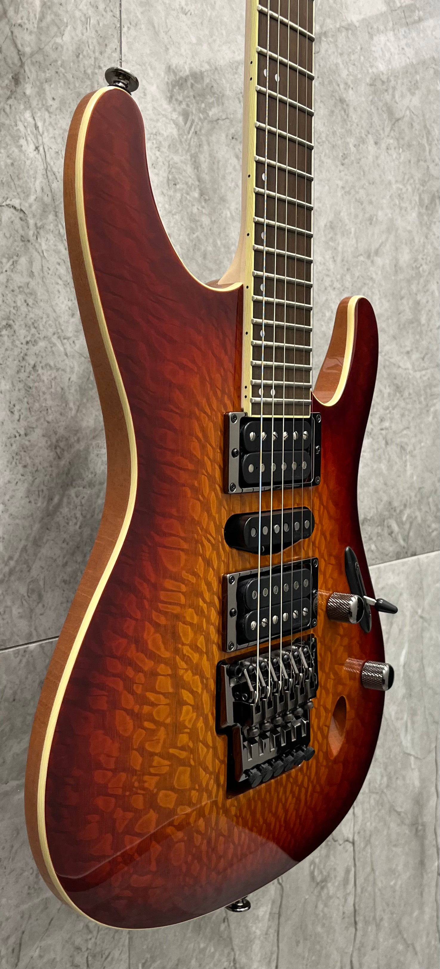Ibanez MADE IN JAPAN S6570SKSTB Prestige S Electric Guitar with Silk Oak Top Sunset Burst SERIAL NUMBER F2410951 - 7.2 LBS