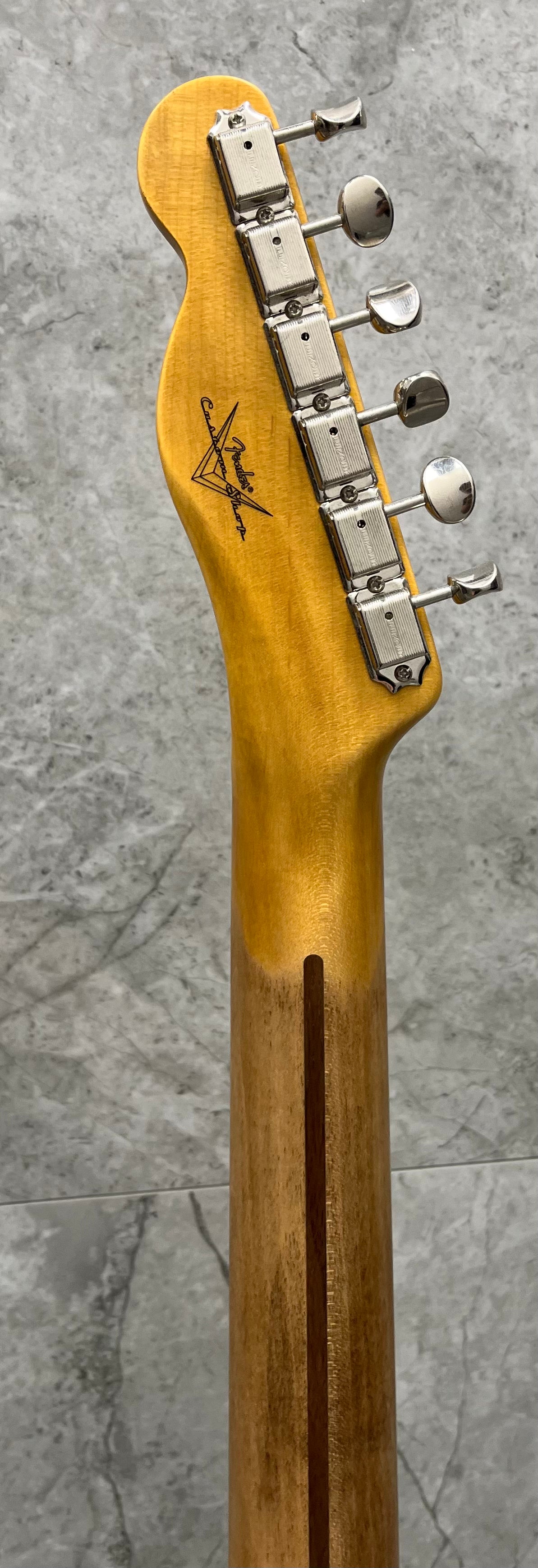 Fender USA Custom Shop 1955 Telecaster Journeyman Relic with Closet Classic Hardware, 1-Piece Quartersawn Maple Neck, Super Aged Sonic Blue 9235700023 SERIAL NUMBER CZ584952 - 7.0 LBS