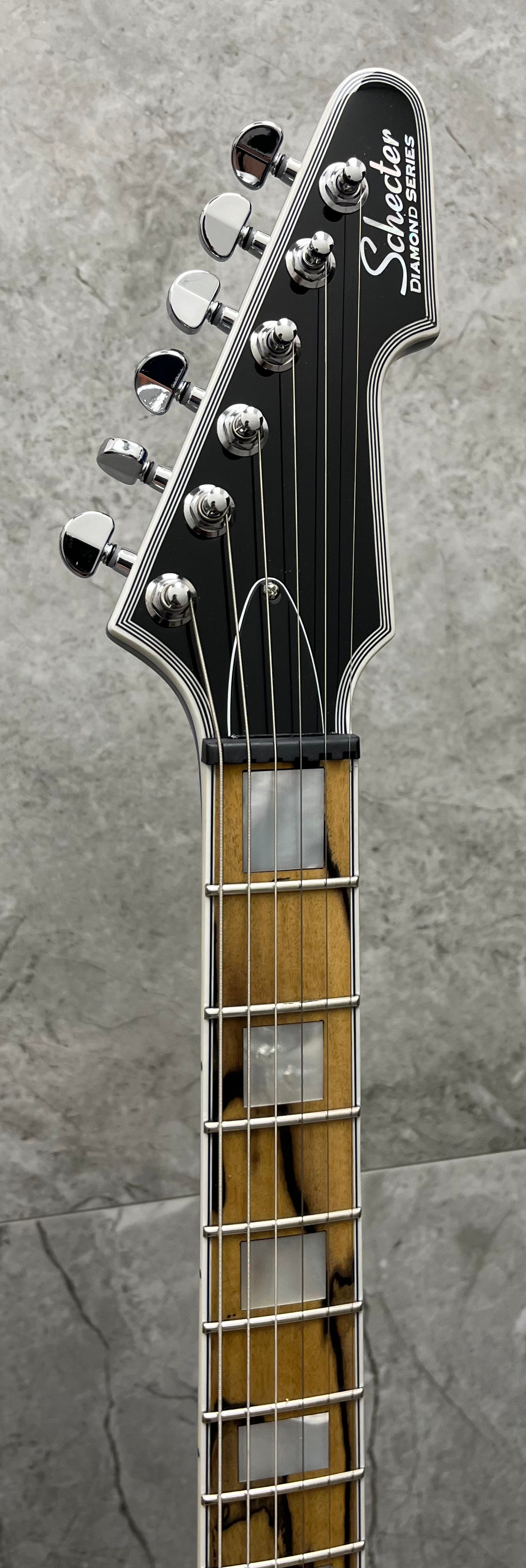 Schecter E-1 Electro-Resin Transparent Blue 603-SHC SERIAL NUMBER W24110518 - 7.2 LBS