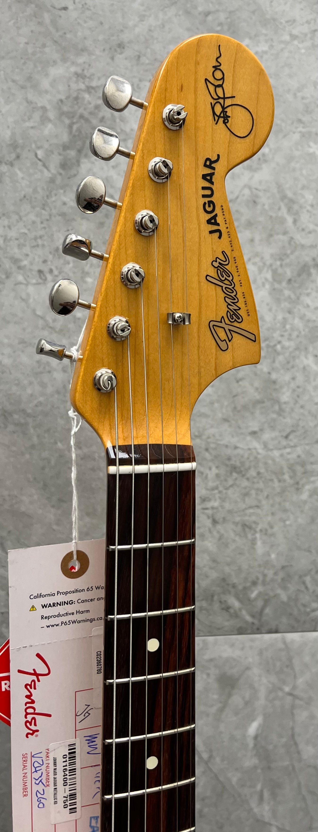 Fender USA Johnny Marr Jaguar Rosewood Fingerboard Metallic KO 0116400750 SERIAL NUMBER V2435260 - 8.6 LBS