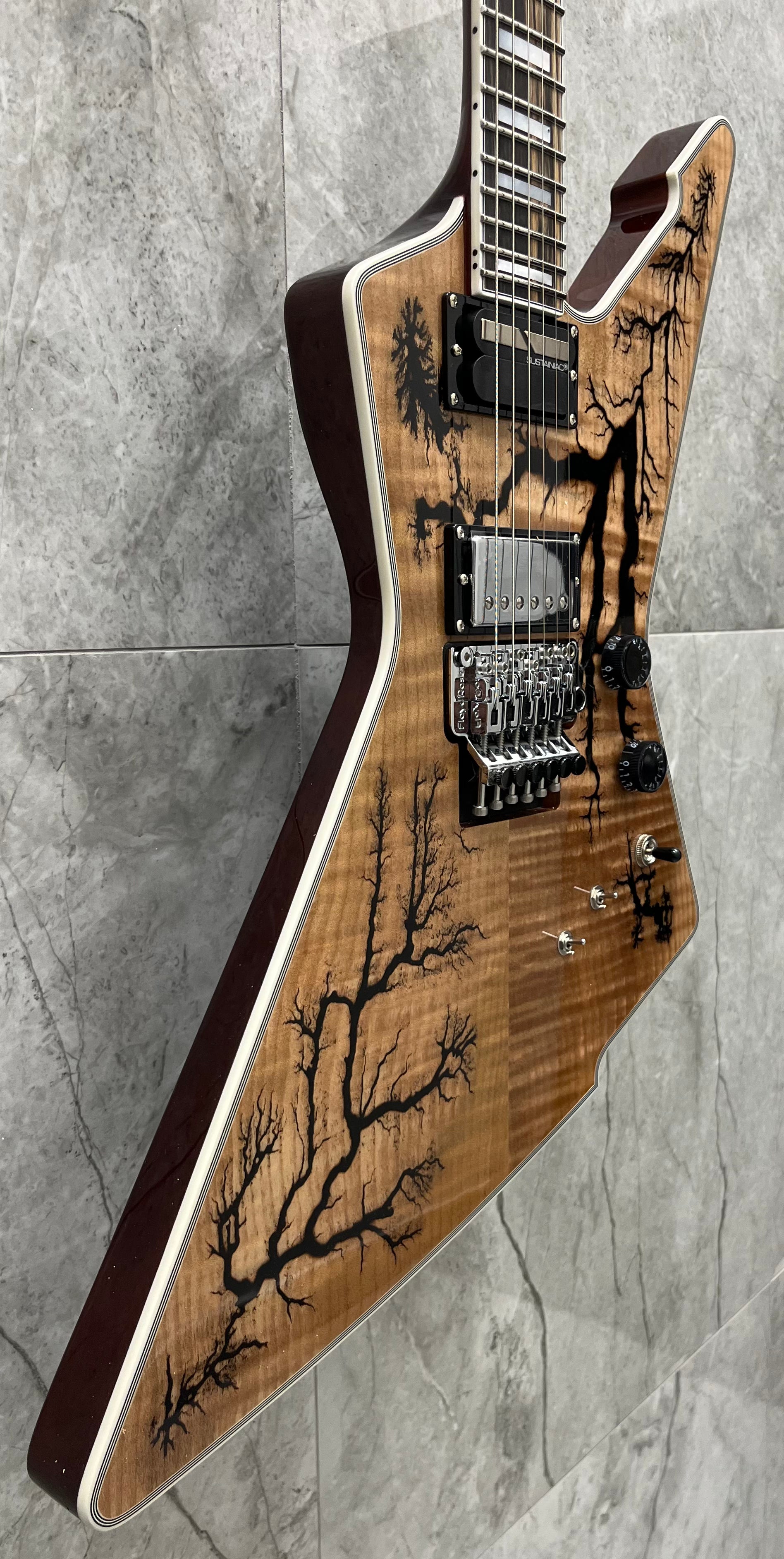 Schecter E-1 FR-S Electro-Resin w/ Sustainiac Gloss Natural 605-SHC SERIAL NUMBER W24110643 - 8.0 LBS