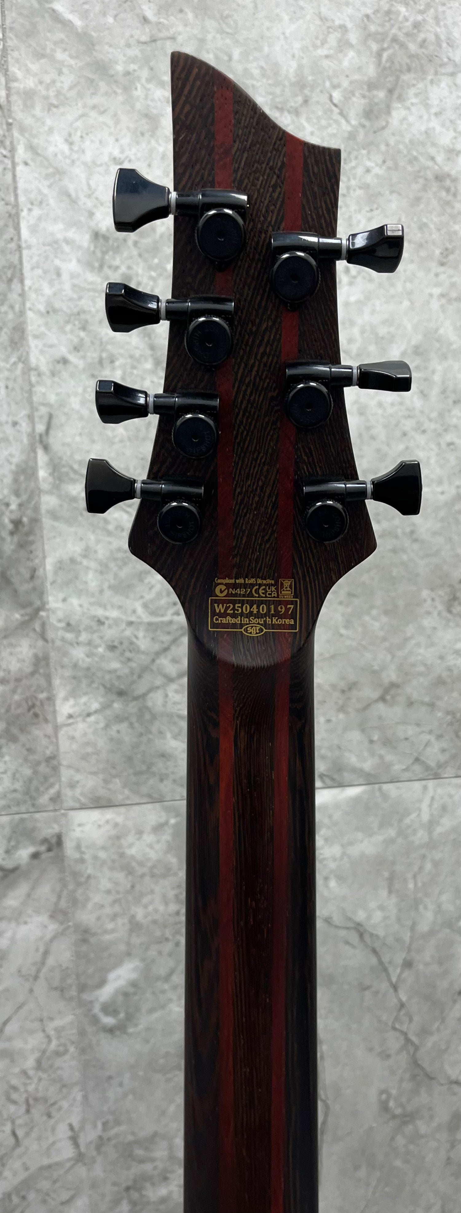 Schecter John Browne Tao-7 Left Handed 7 String Electric Guitar, Ozone Burst 636-SHC SERIAL NUMBER W25040197 - 7.0 LBS