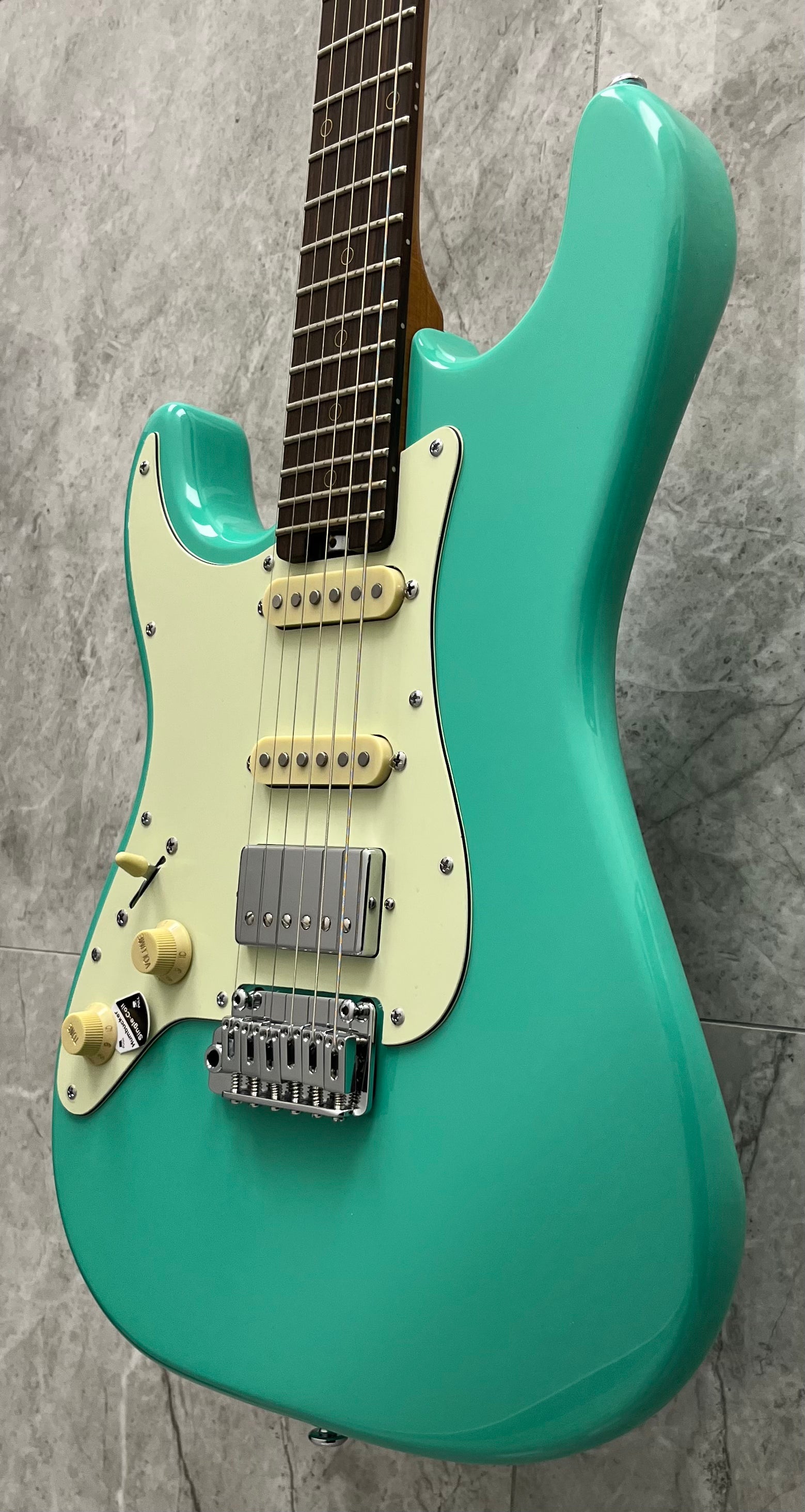 Schecter Nick Johnston TRAD HSS 6 String Left Handed Electric Guitar, Atomic Green 1543-SHC SERIAL NUMBER IW24070018 - 8.4 LBS