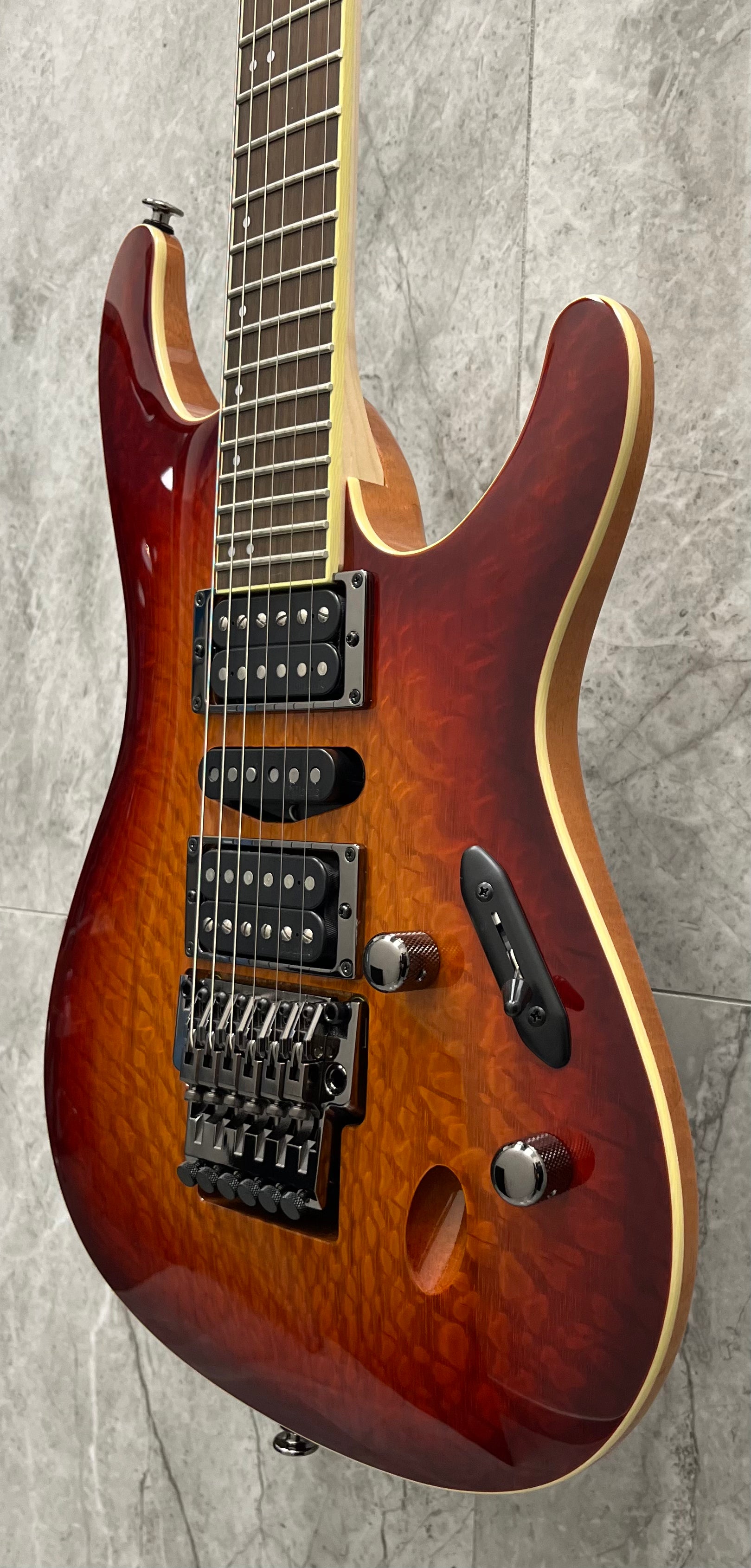 Ibanez MADE IN JAPAN S6570SKSTB Prestige S Electric Guitar with Silk Oak Top Sunset Burst SERIAL NUMBER F2410951 - 7.2 LBS