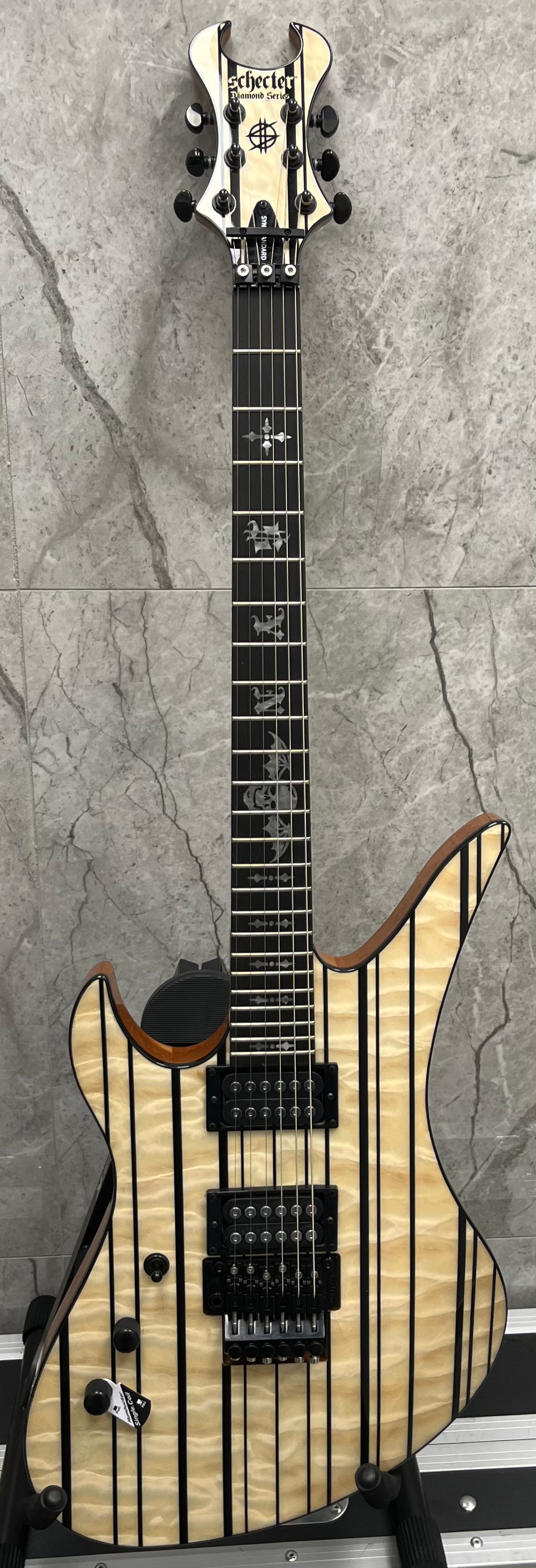 Schecter Synyster Standard Plus Left Handed Electric Guitar, Gloss Natural 1754-SHC SERIAL NUMBER IM25101739 - 7 LBS 15 OZ