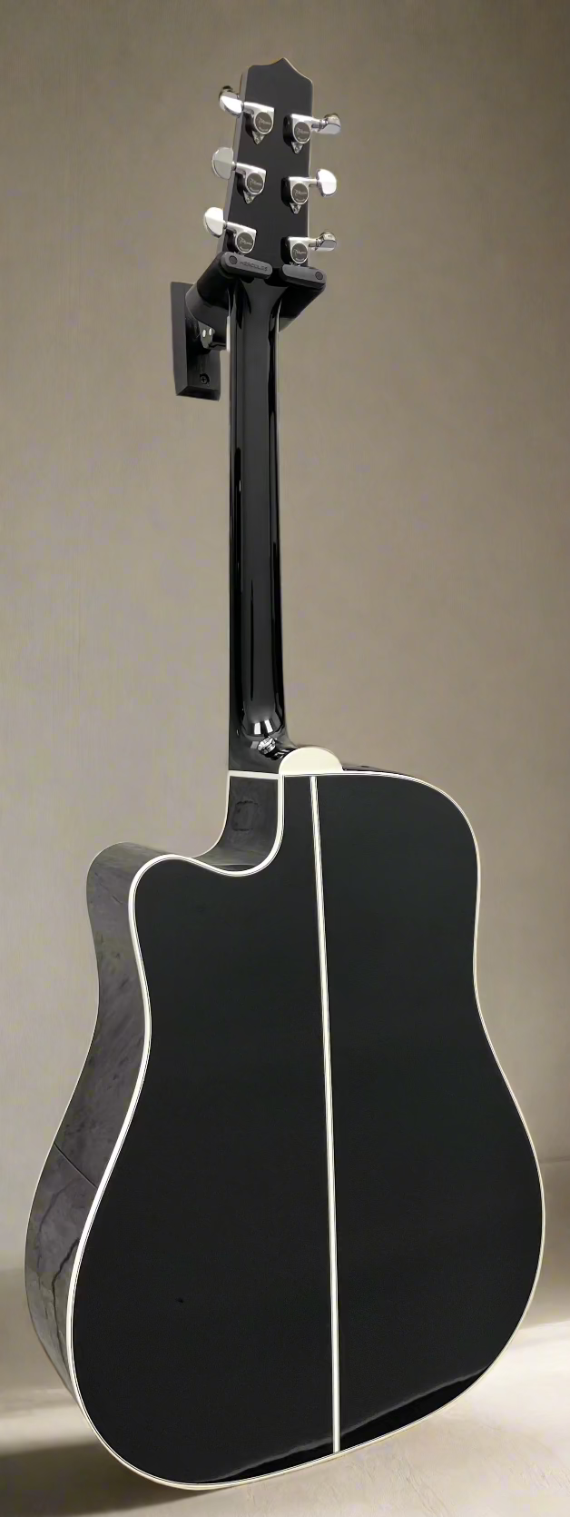 Takamine Pro Series Made in Japan EF341SC Dreadnought Acoustic Electric Guitar, Black with Case