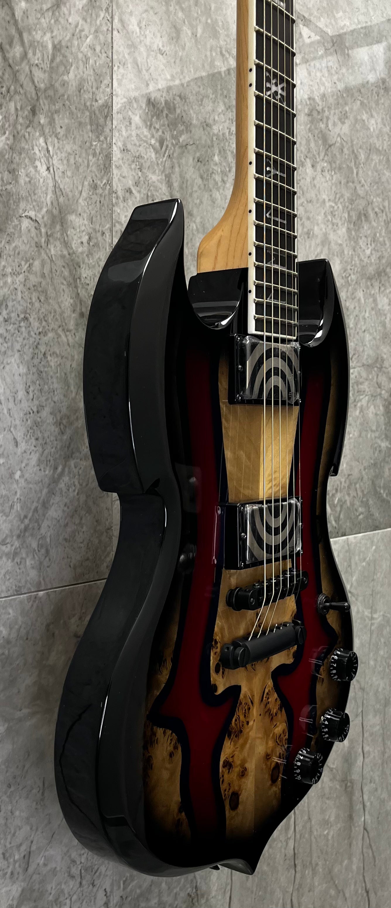 WYLDE AUDIO BARBARIAN SPECIAL EDITION BLOOD RIVER BURL 4593-SHC SERIAL NUMBER WA26040115 - 8 LBS 15 OZ