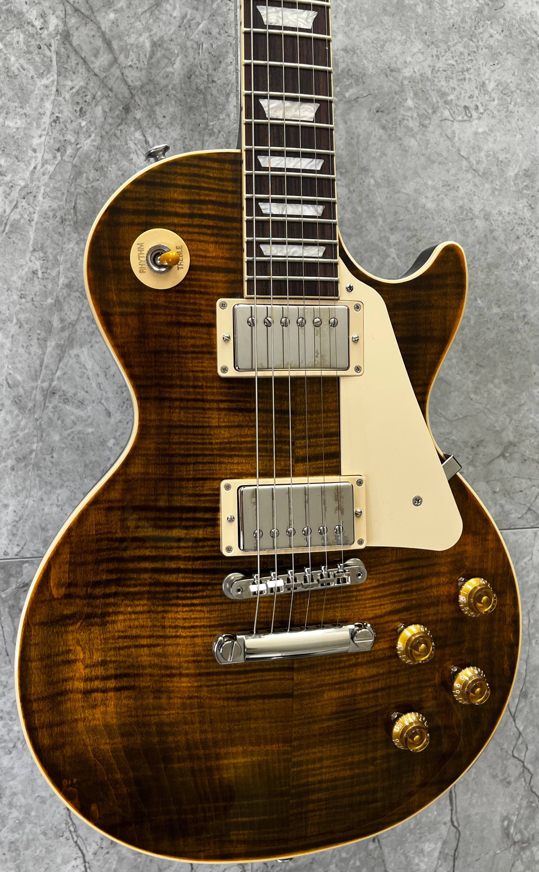 Gibson Limited Edition Les Paul Standard Lite AAA FLAME Electric Guitar with Hardshell Case - Yellow Tiger LPSL5Y24TGNH SERIAL NUMBER 217340350 - 7 LBS 10 OZ