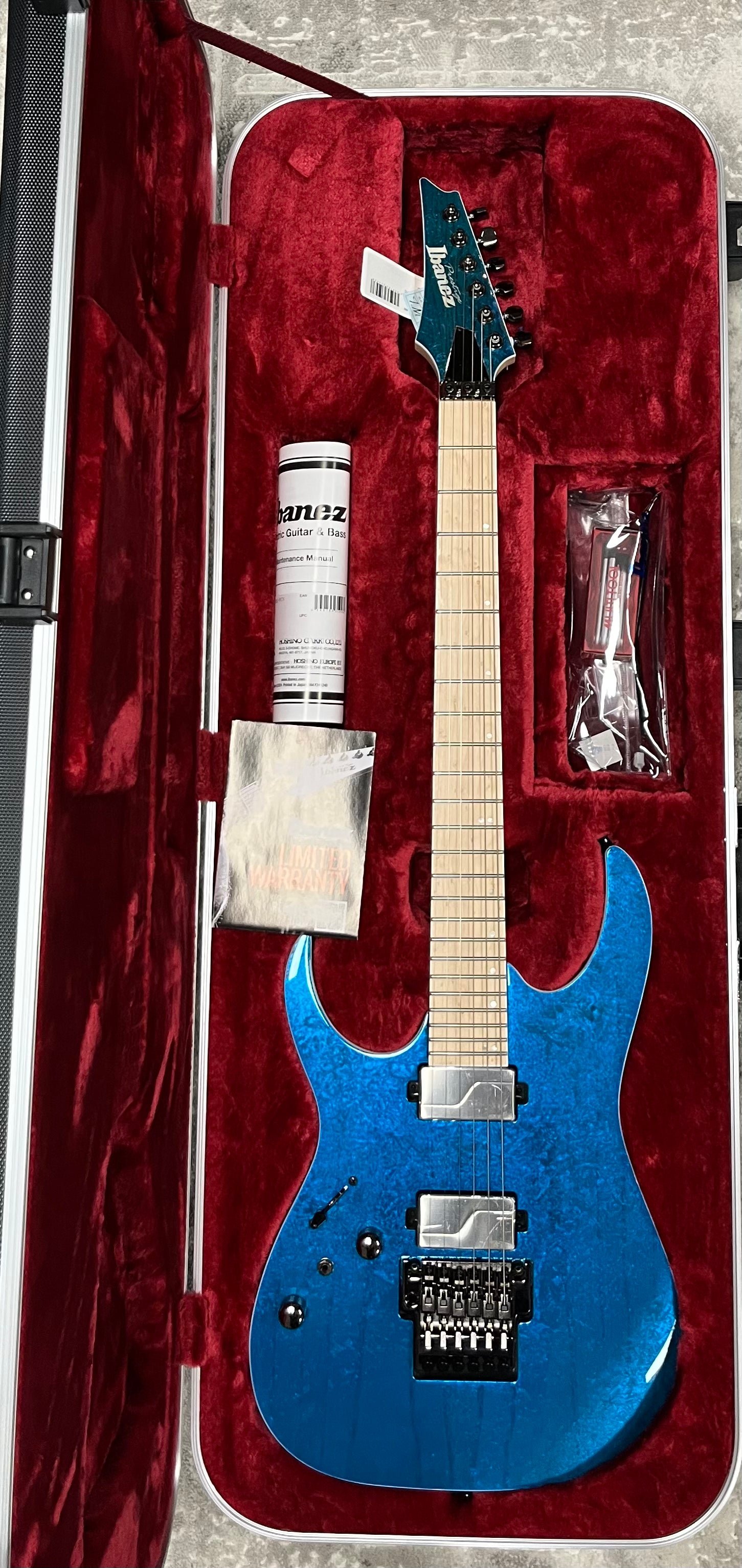 Ibanez Made In Japan Prestige RG5120 Left Handed FROZEN OCEAN RG5120MLFCN SERIAL NUMBER F2507677 - 8 LBS 3 OZ