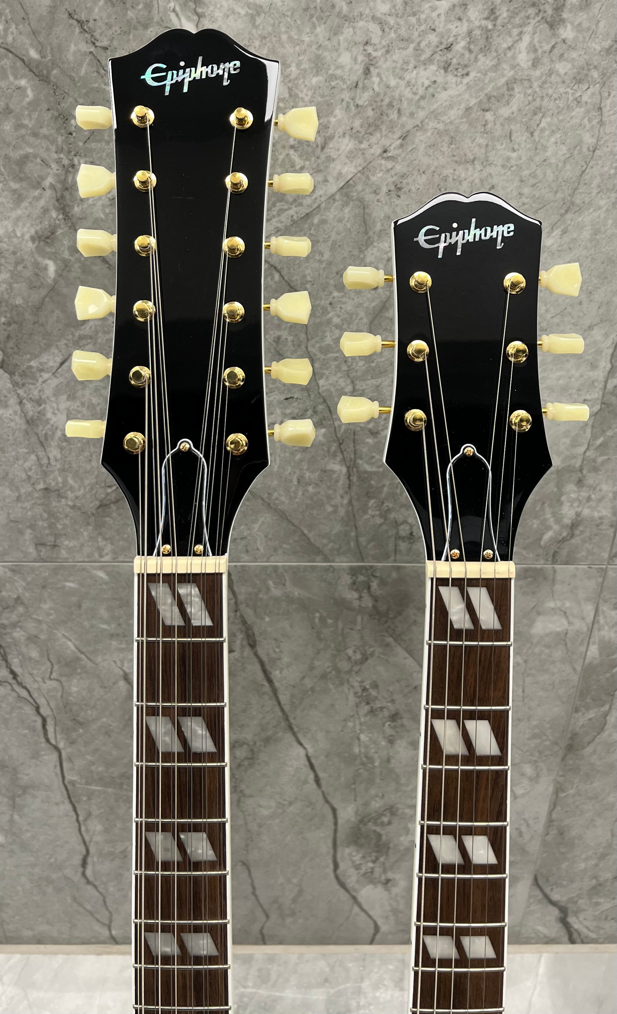 Epiphone EDS-1275 Doubleneck EI1275AWGH – Alpine White W/ HARDSHELL CASE LIMITED EDITION SERIAL NUMBER 25021521360 - 11.6 LBS