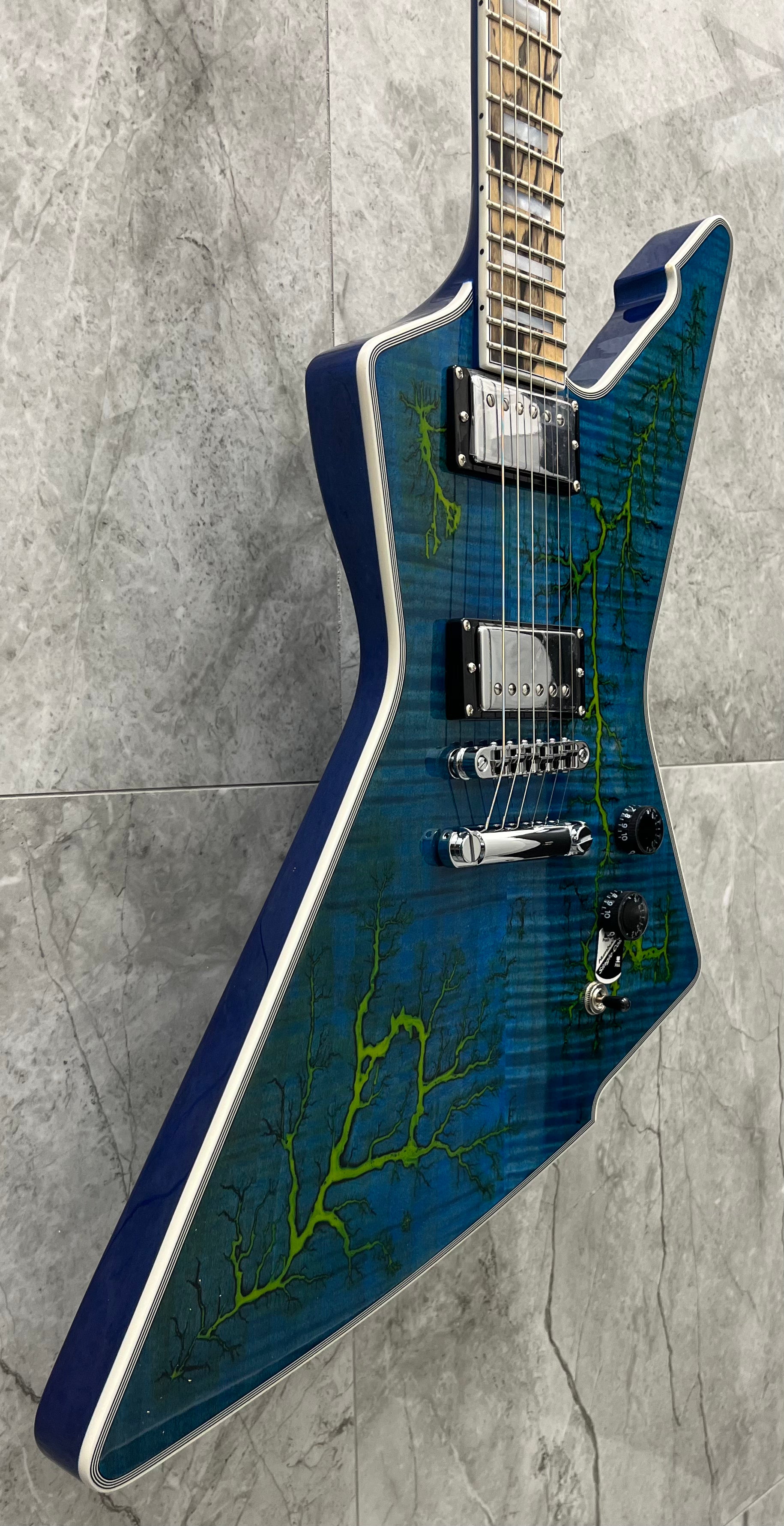 Schecter E-1 Electro-Resin Transparent Blue 603-SHC SERIAL NUMBER W24110518 - 7.2 LBS