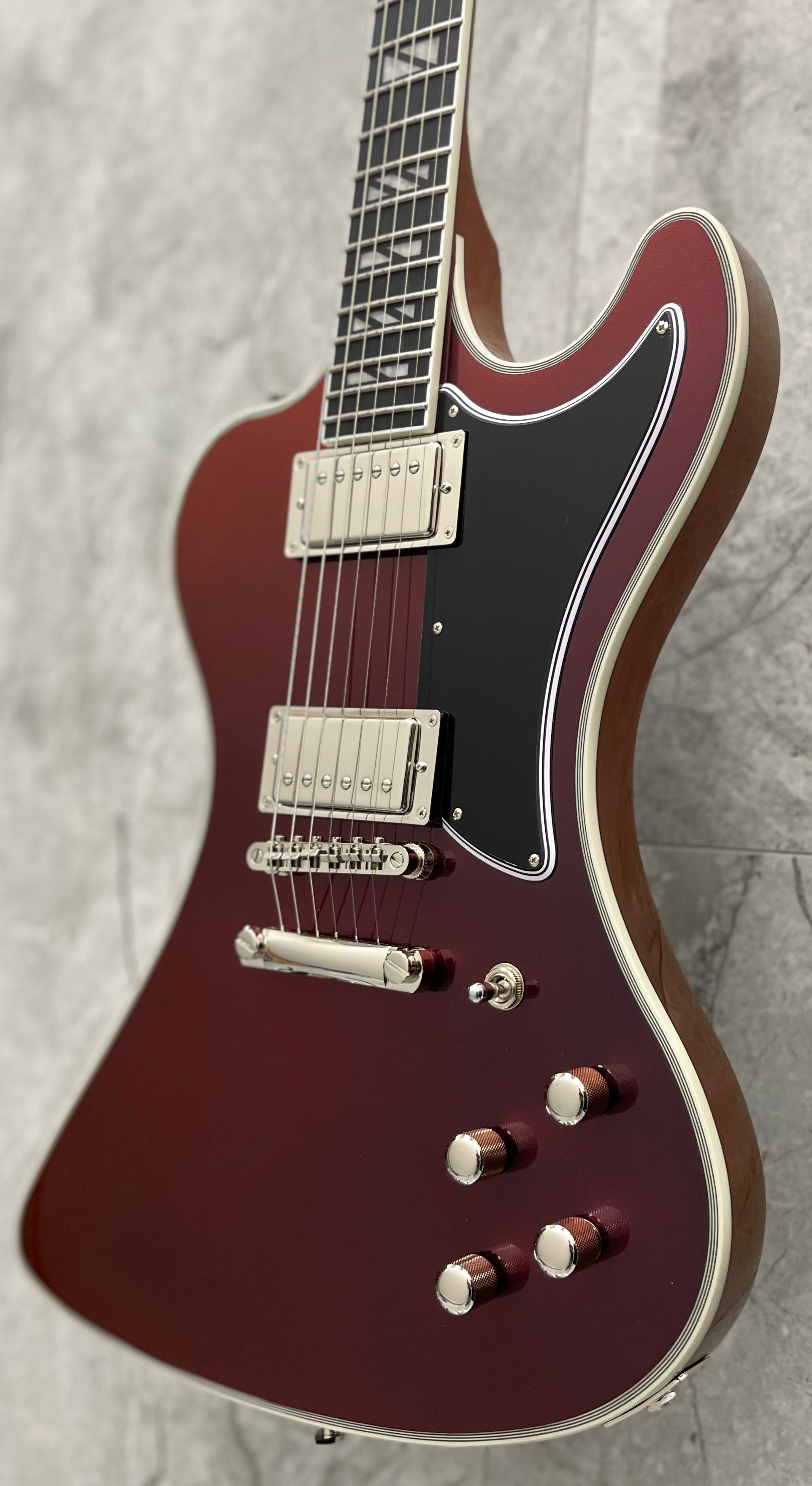 Epiphone Futura RD Custom W/ Stainless Steel Frets and Gig Bag Midnight Ember Shift EIFRDCMESNH SERIAL NUMBER 25121520367 - 8 LBS 12 OZ
