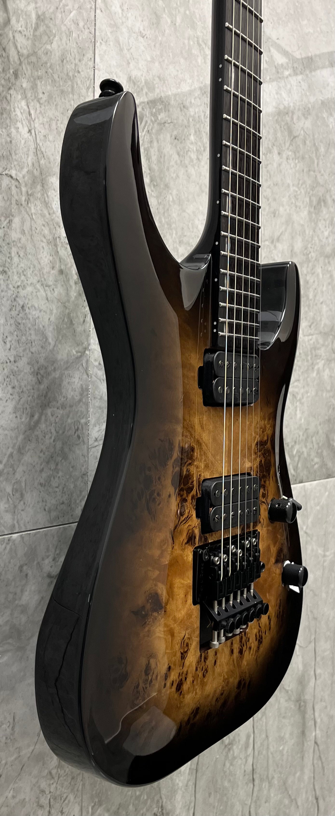 ESP LTD H-1001FR H1001 Floyd Rose Electric Guitar Black Natural Burst LH1001FRBPBLKNB