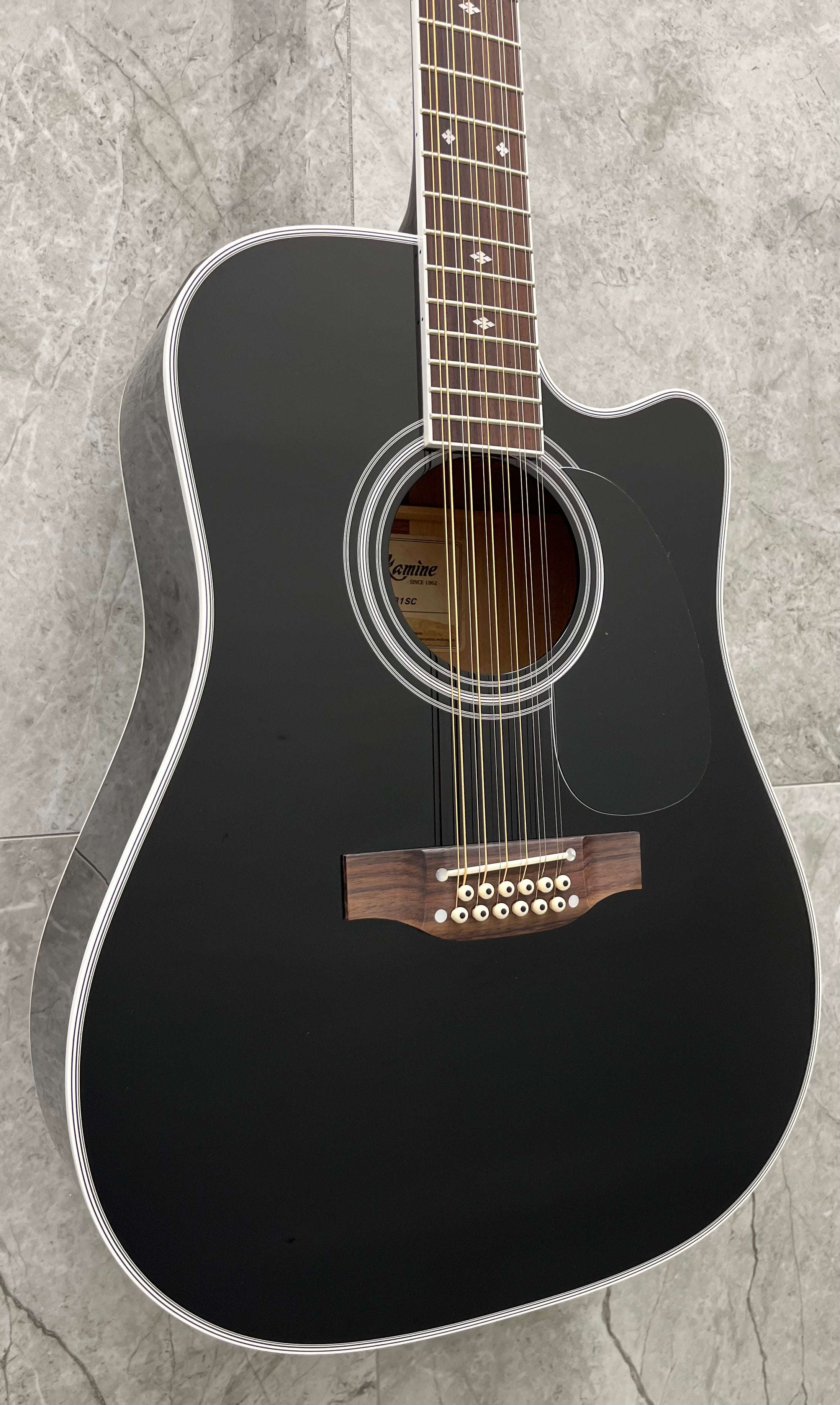Takamine 12 String Made In Japan Acoustic Electric Cutaway Guitar with Case EF381SC
