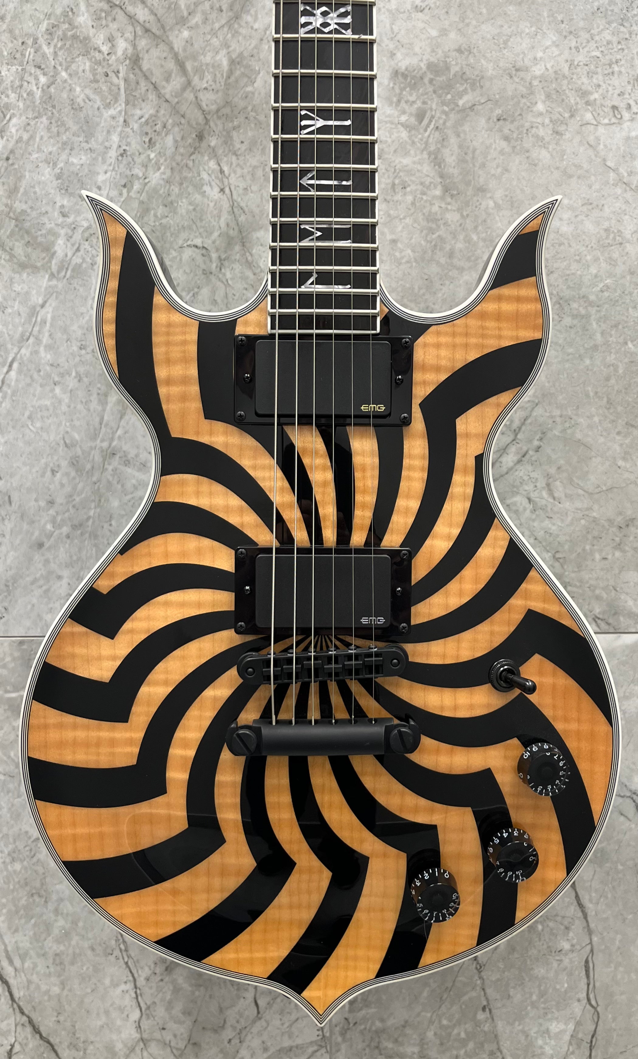 洋楽 Bukwild Wylde Audio Heathen Grail Tortoise Black Blizzard Electric Guitar, Buz