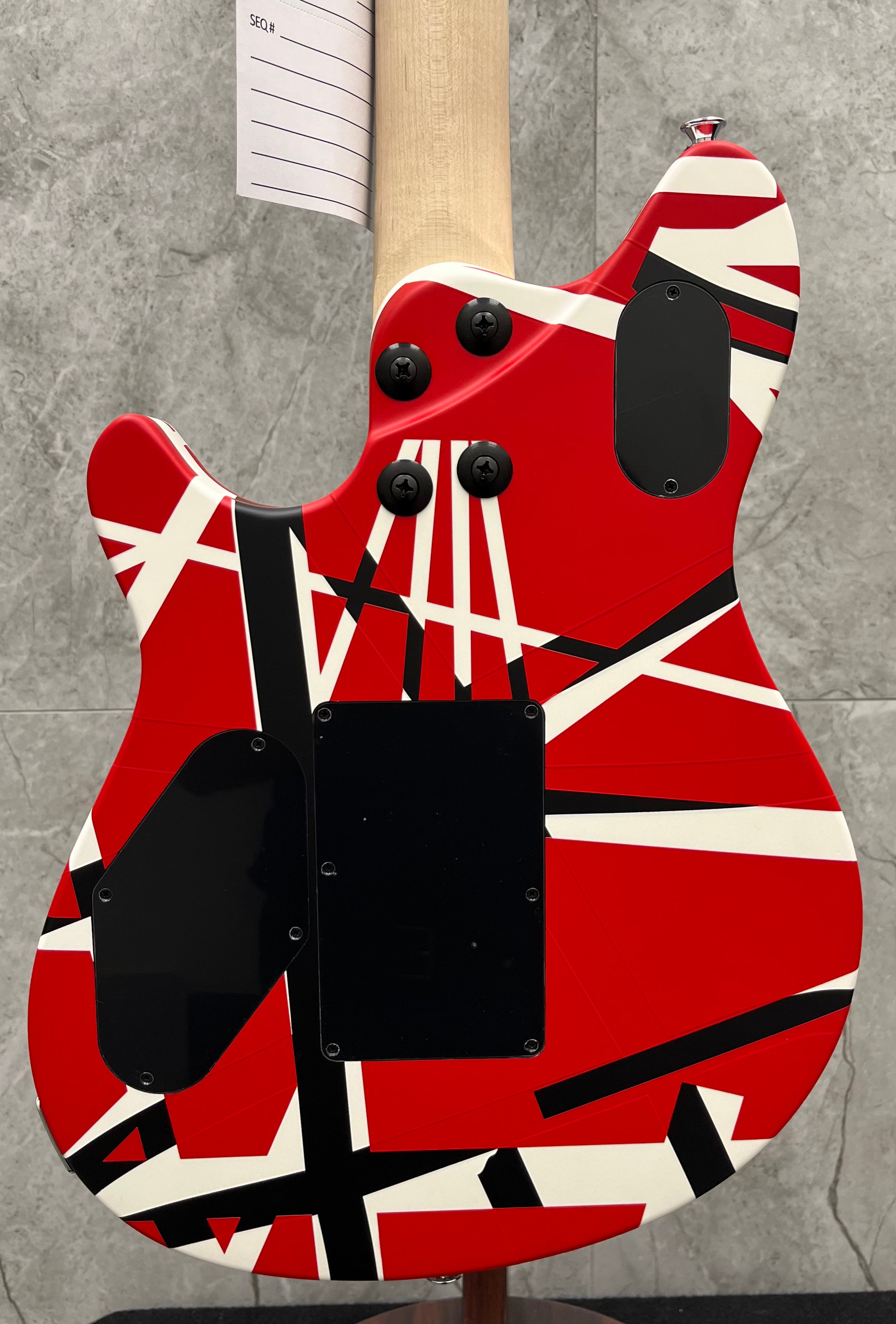EVH Wolfgang Special Striped Series Ebony Fingerboard Satin Red, Black, and White 5107702315