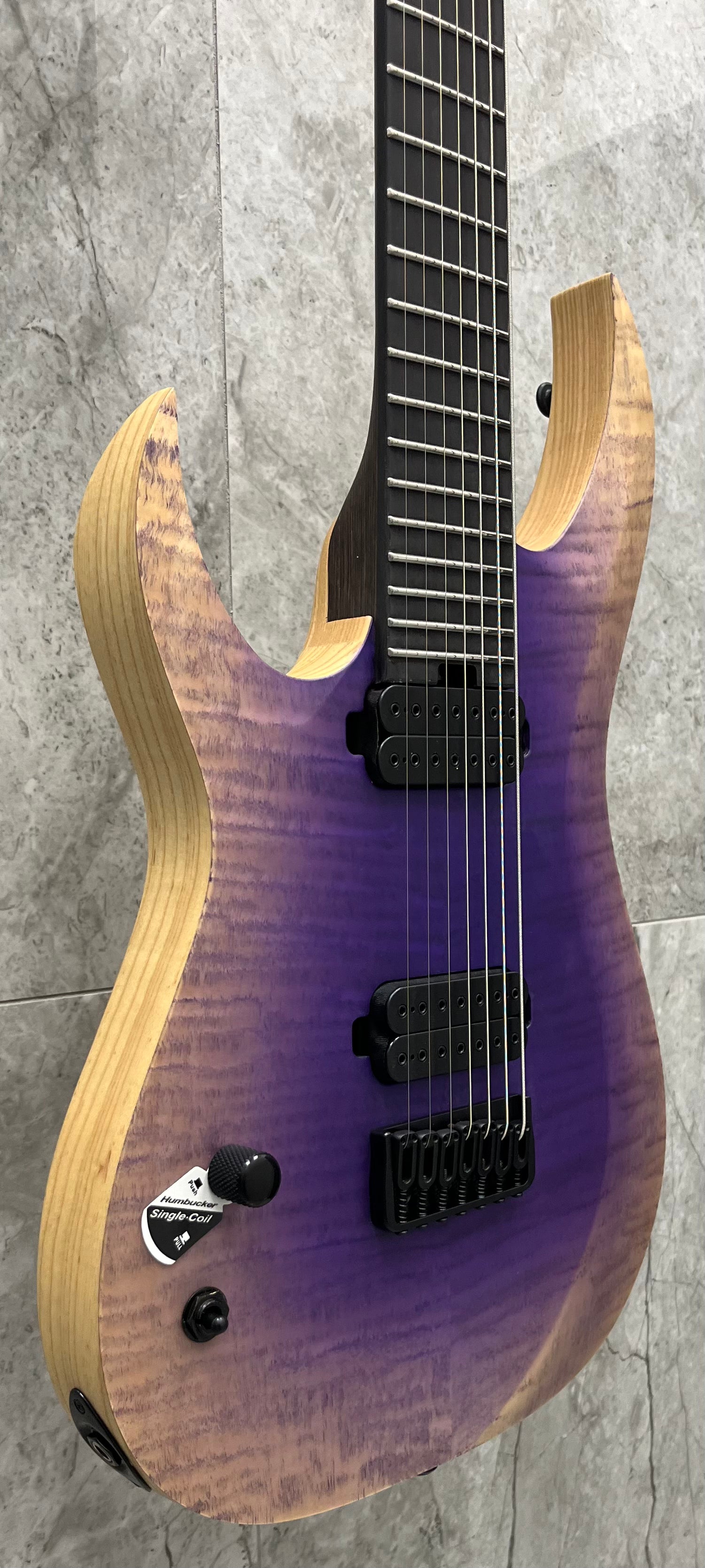 Schecter John Browne Tao-7 Left Handed 7 String Electric Guitar, Ozone Burst 636-SHC SERIAL NUMBER W25040197 - 7.0 LBS