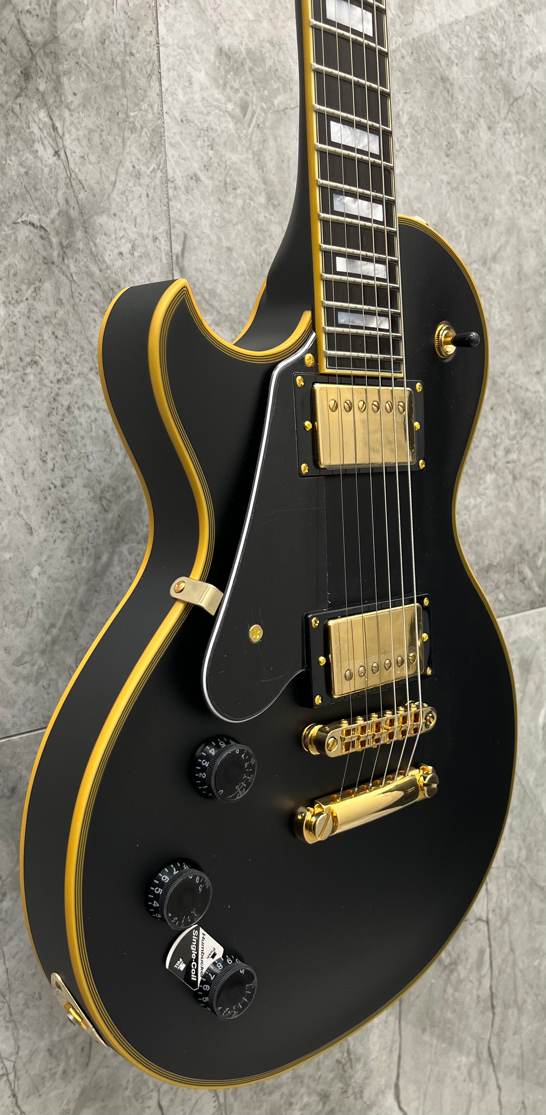 Schecter Solo II Custom Left Handed Electric Guitar Aged Black Satin 662-SHC SERIAL NUMBER W22041572 - 8.2 LBS