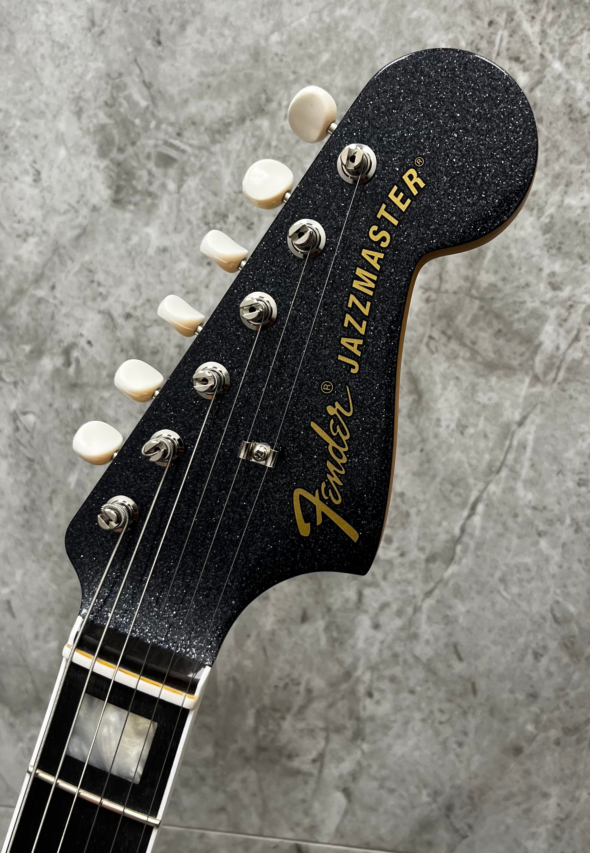 Fender Limited Edition Gold Foil Jazzmaster Ebony Fingerboard Black Sparkle 0140701398 SERIAL NUMBER MX26031577 - 9 LBS 5 OZ