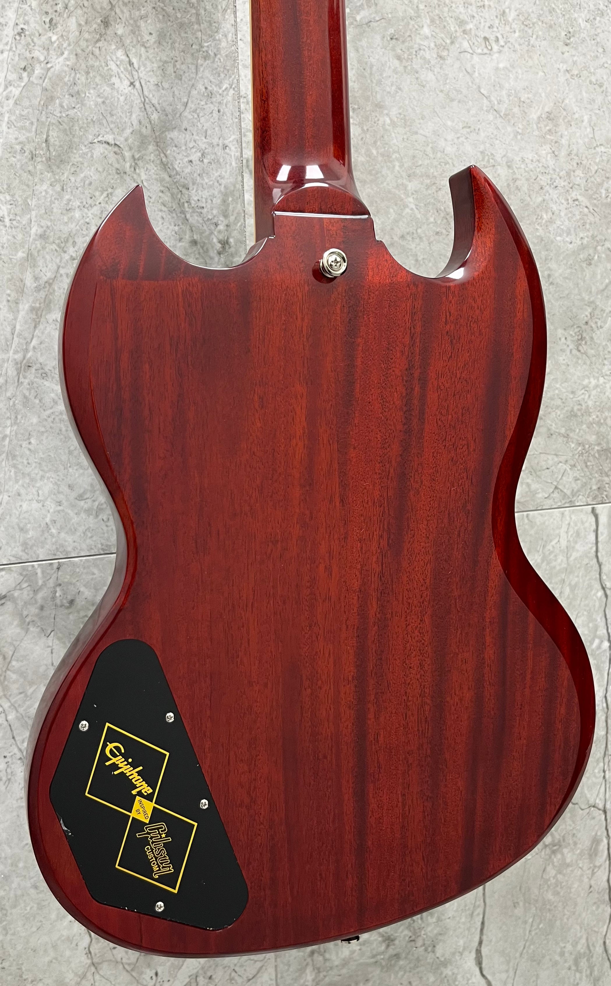 Epiphone 1964 SG Standard Reissue Electric Guitar with Maestro Vibrola - Cherry Red ECSGR4CHNH SERIAL NUMBER 24121524433 - 7.6 LBS