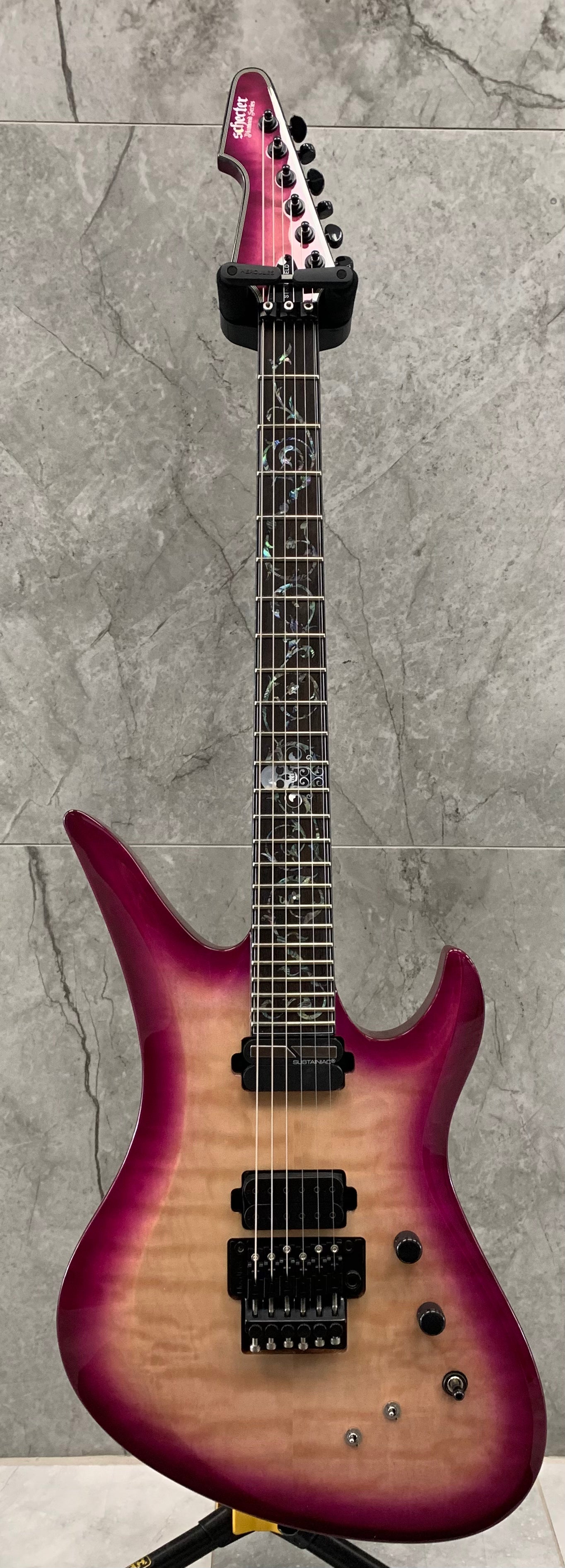 Stringfield Icon Schecter Nikki Stringfield A-6 FR S Electric Guitar, Maiden Mist 359-S ...