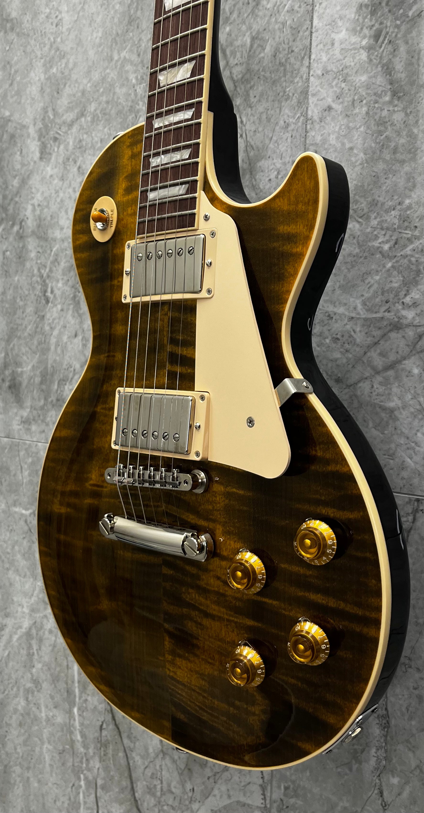 Gibson Limited Edition Les Paul Standard Lite AAA FLAME Electric Guitar with Hardshell Case - Yellow Tiger LPSL5Y24TGNH SERIAL NUMBER 218340031 - 7 LBS 7 OZ
