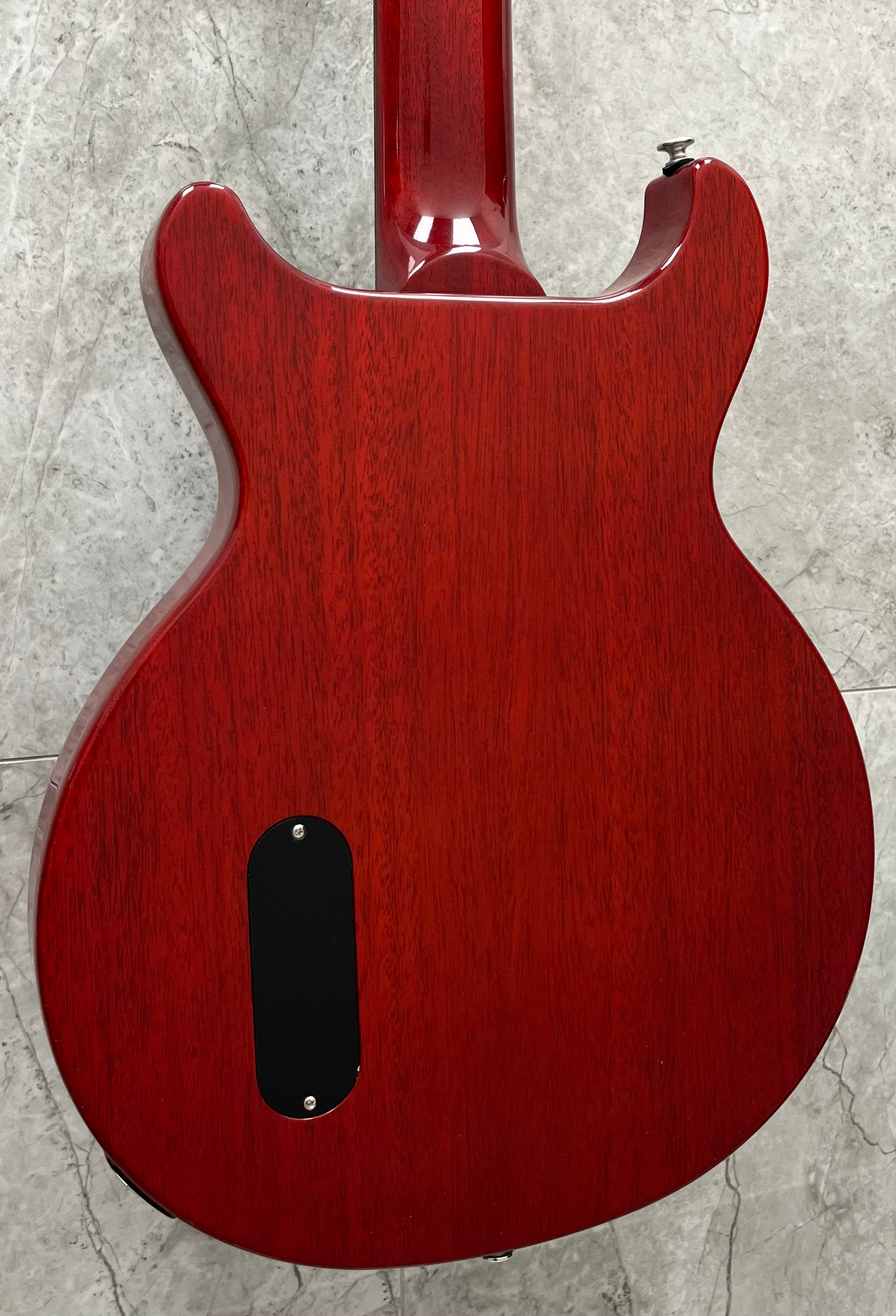 Gibson USA Les Paul Junior Double Cut Electric Guitar with Hardshell Case - Vintage Cherry LPJD00VENH SERIAL NUMBER 213650086 - 6 LBS 11 OZ