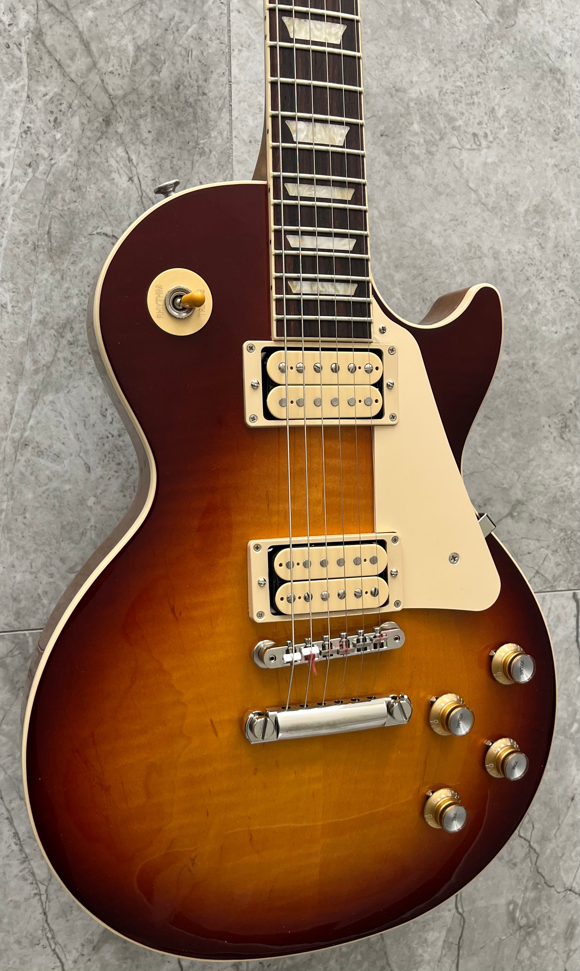 Gibson USA Les Paul Standard 60s Double Trouble Electric Guitar with Hardshell Case - Vintage Bourbon Burst LPS6DCW25VUNH SERIAL NUMBER 212150268 9 LBS 5 OZ