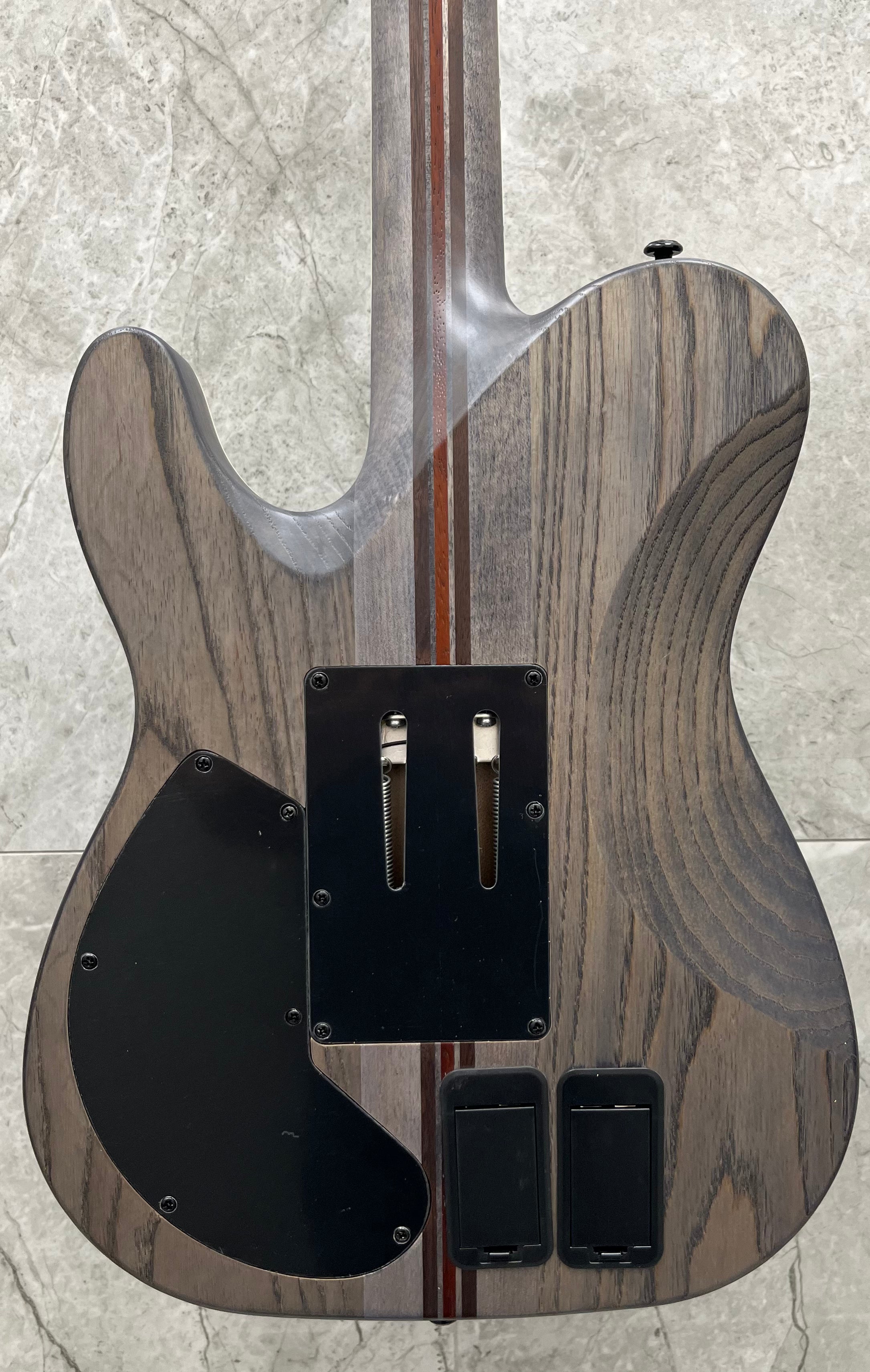 Schecter Pt 6 Fr S SLS ELITE Evil Twin w/ Sustainiac and Floyd Rose Satin Black 1383-SHC SERIAL NUMBER W25020053 - 8.6 LBS