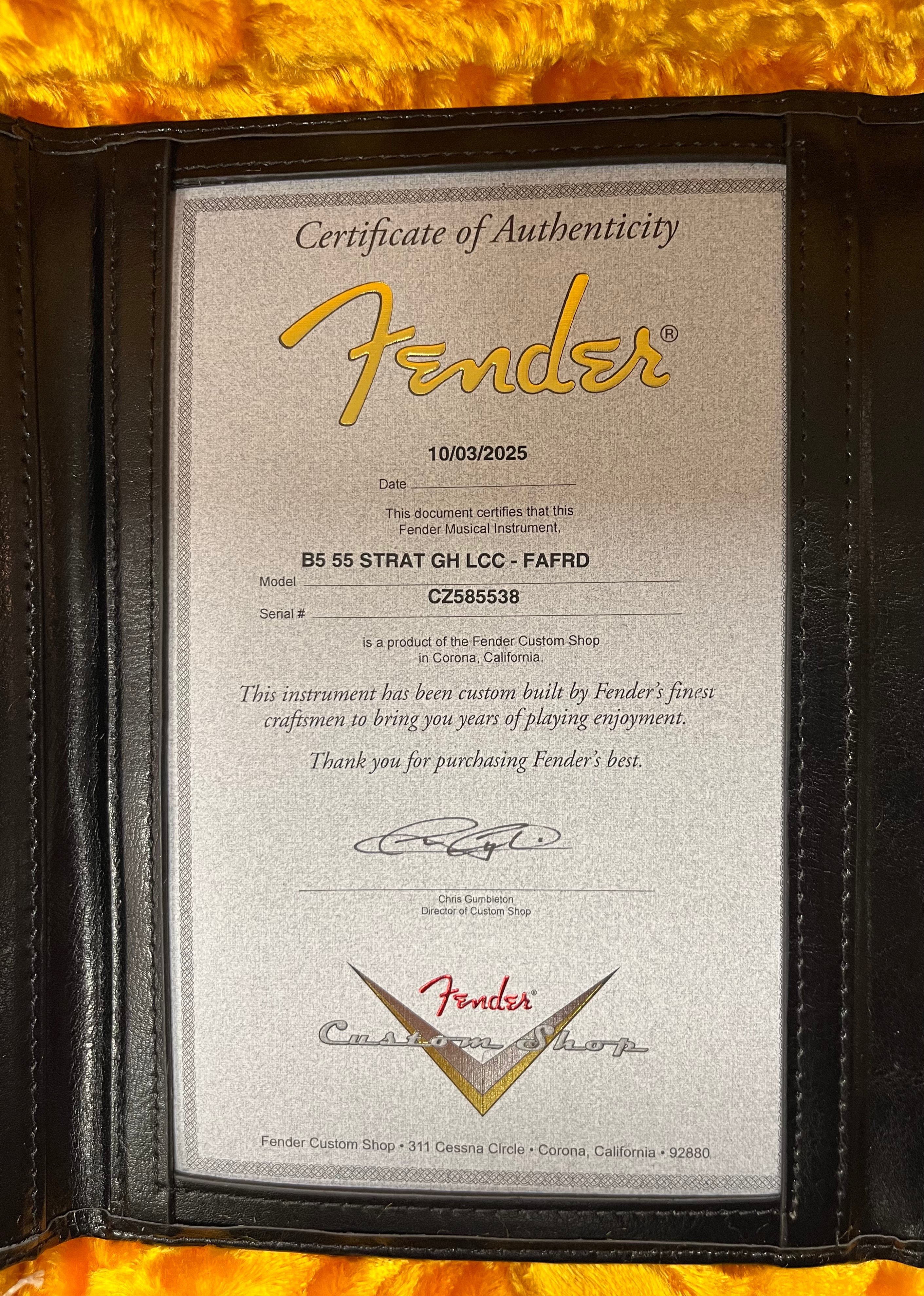 Fender Custom Shop 1955 Stratocaster DLX Closet Classic 1-Piece Maple Neck, Faded Aged Fiesta Red 9235700037 SERIAL NUMBER CZ585538 - 6 LBS 15 OZ