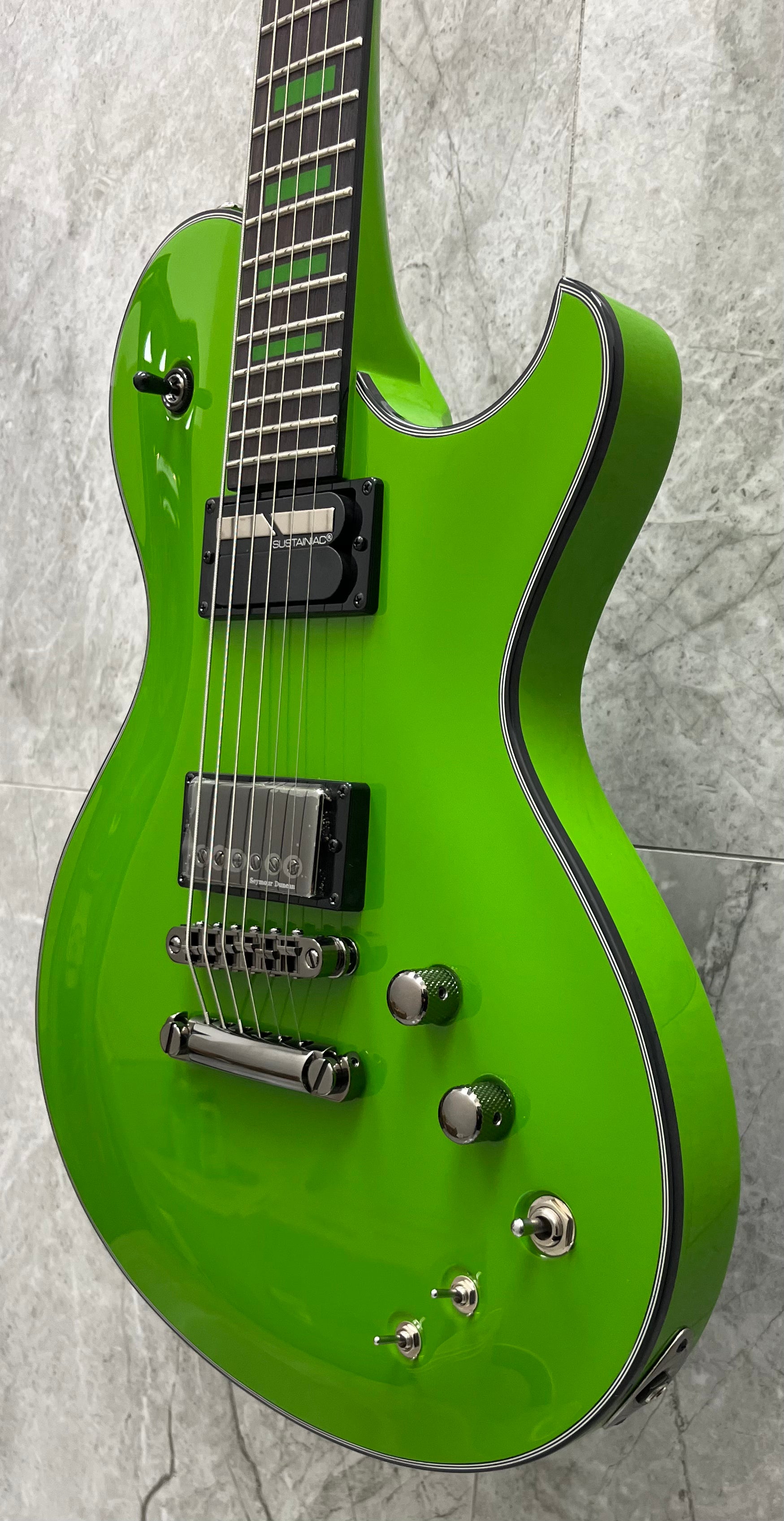 Schecter Kenny Hickey Solo 6 EX S Steele Green Sustainiac 379-SHC SERIAL NUMBER W25020652 - 8.0 LBS