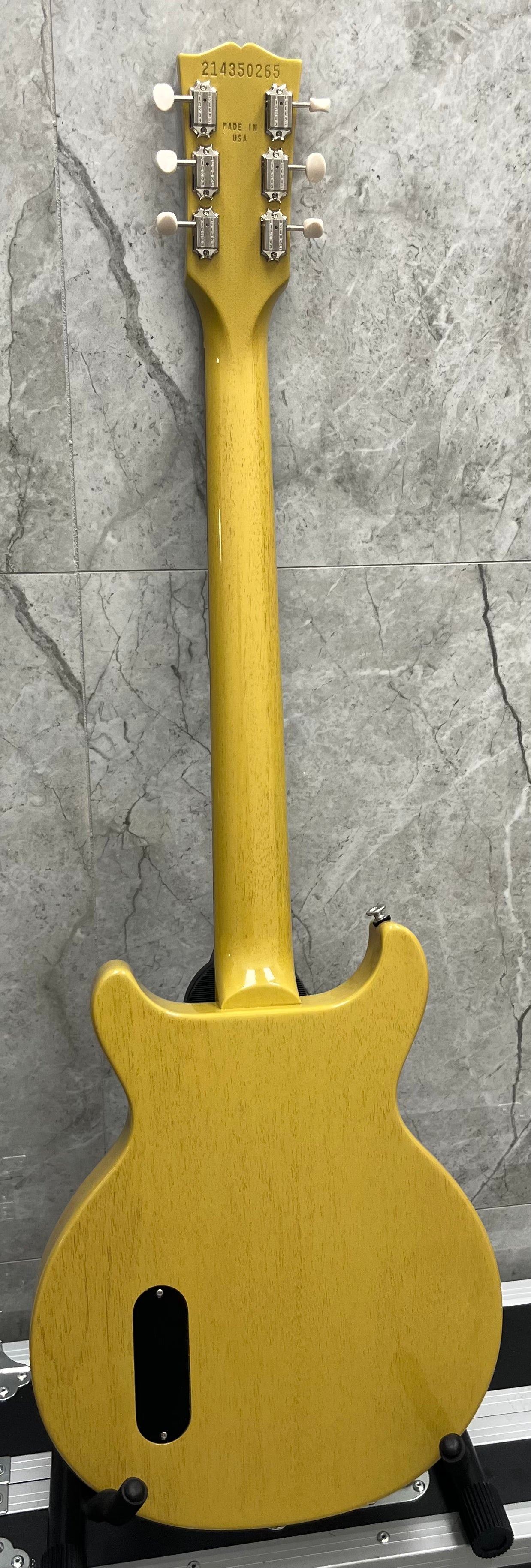 Gibson USA Les Paul Junior Double Cut Electric Guitar with Hardshell Case - TV Yellow LPJD00TVNH SERIAL NUMBER 214350265 - 6 LBS 10 OZ