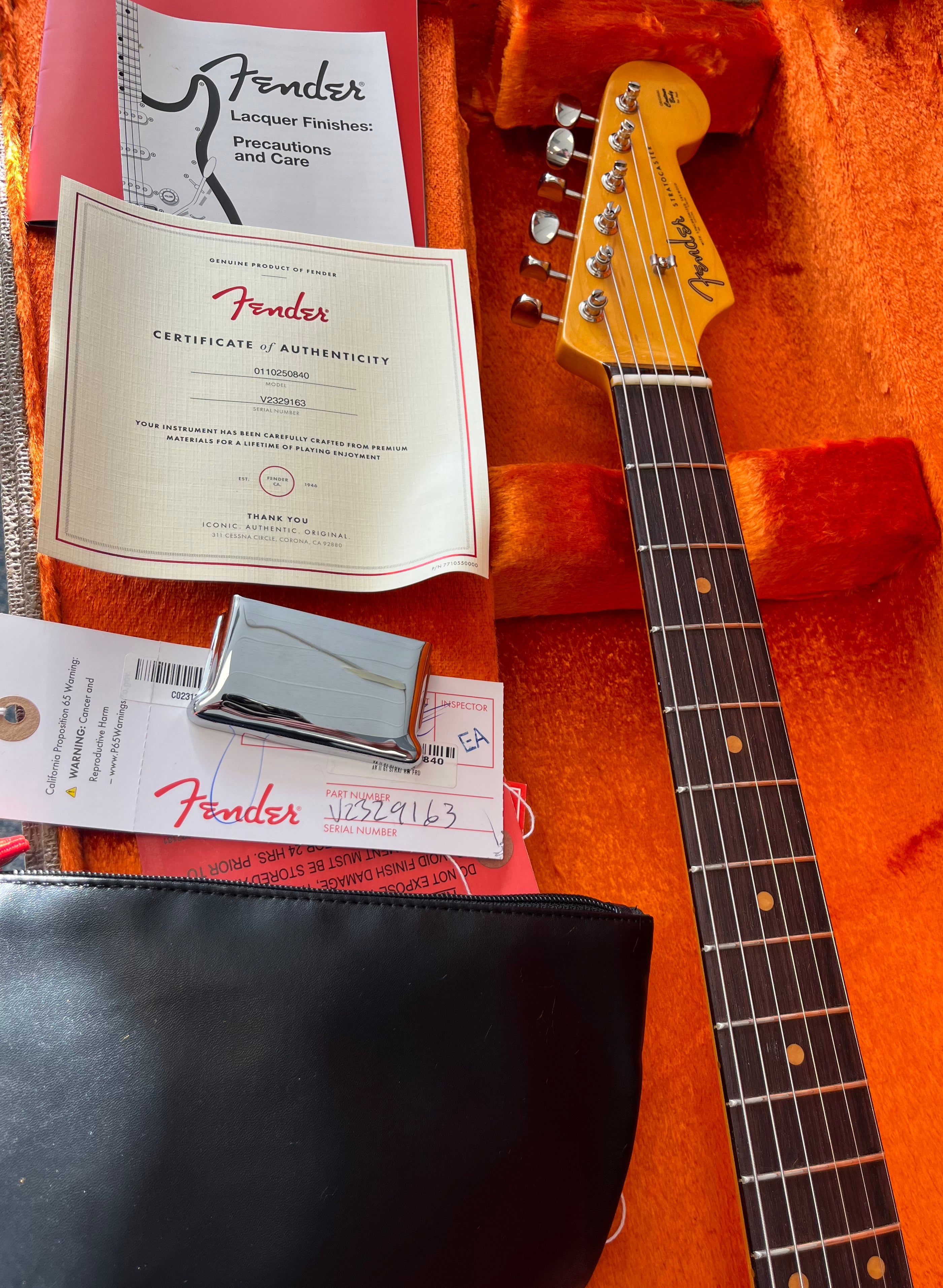 Fender American Vintage II 1961 Stratocaster Rosewood Fingerboard, Fiesta Red 0110250840 SERIAL NUMBER V2329163 - 7 LBS 13 OZ USED SPECIAL MINT