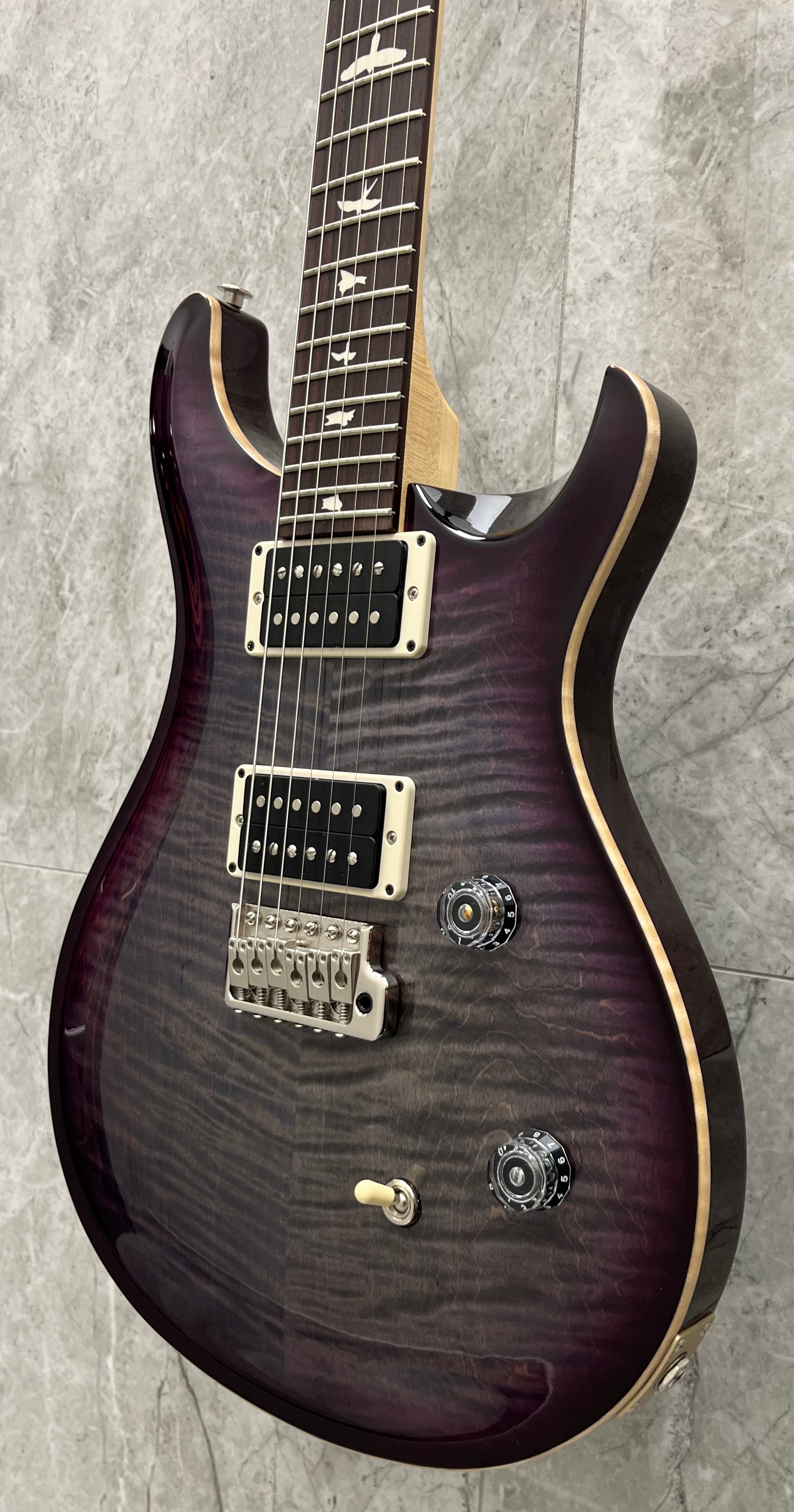 PRS Guitars USA CE24 HA - Faded Gray Black Purple Burst