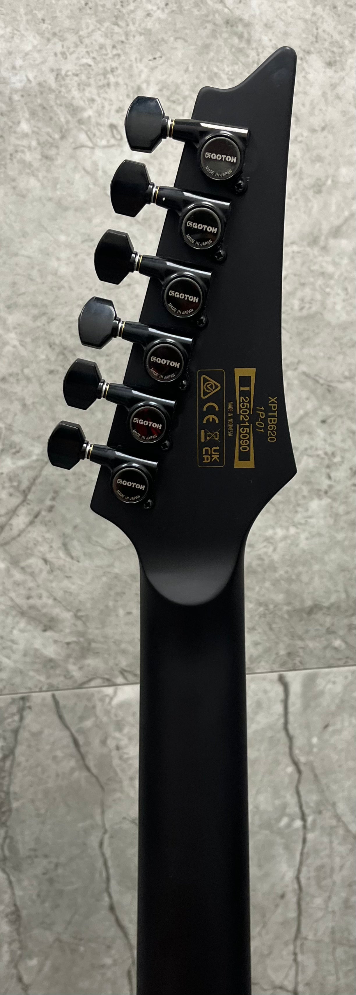 Ibanez Iron Label Xiphos - Black Flat XPTB620BKF SERIAL NUMBER I250215090 - 7.4 LBS