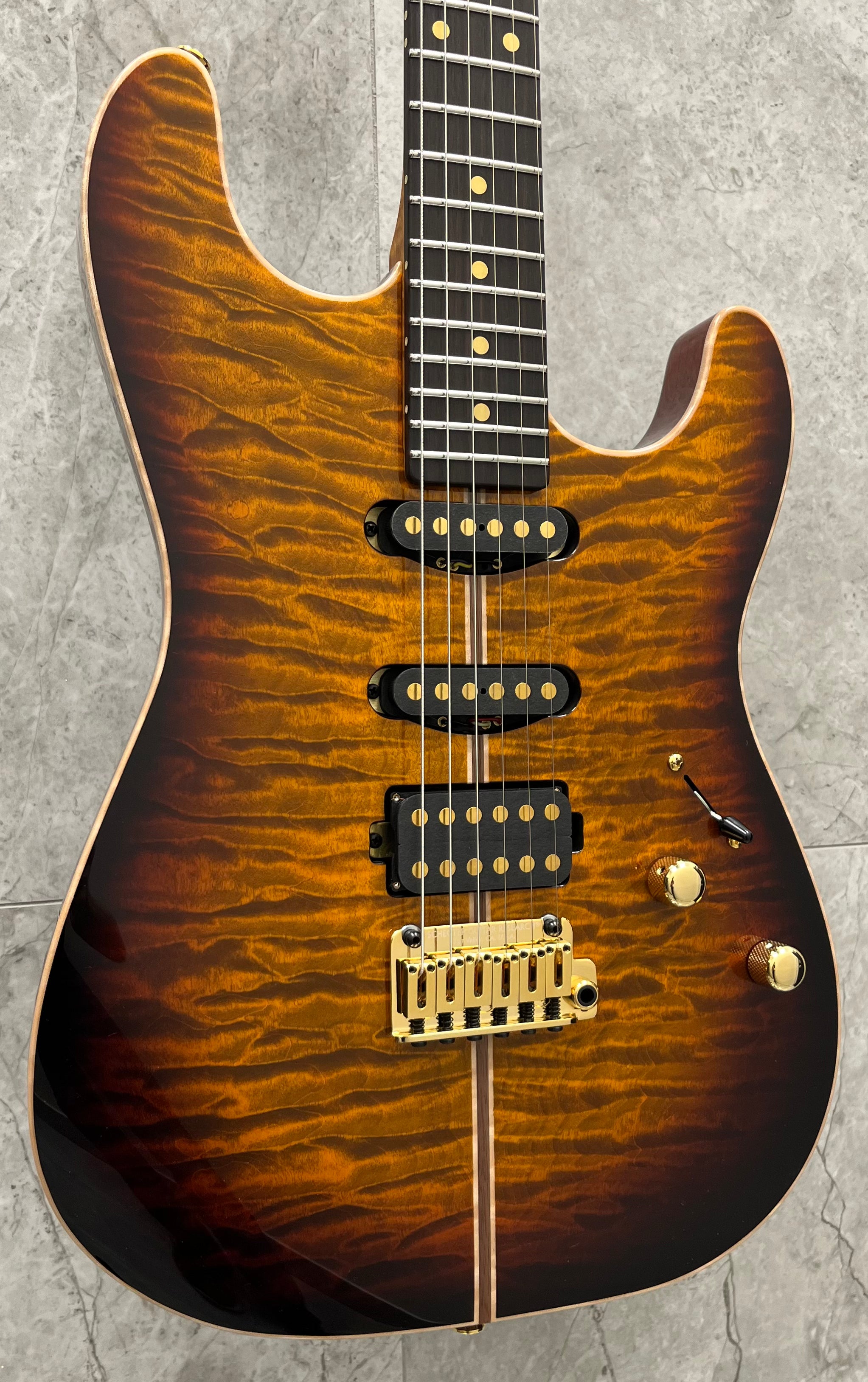 Schecter USA CUSTOM SHOP CET 50th Anniversary Limited Edition Golden Anniversary 7400-SHC SERIAL NUMBER 26-01026 - 8 LBS 6 OZ NUMBER 26 OUT OF 50