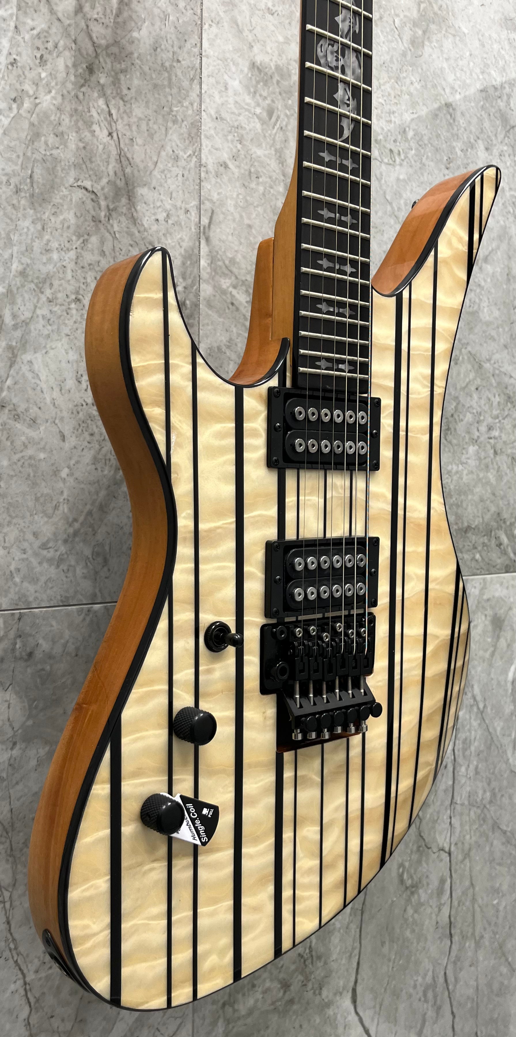 Schecter Synyster Standard Plus Left Handed Electric Guitar, Gloss Natural 1754-SHC SERIAL NUMBER IM25101739 - 7 LBS 15 OZ