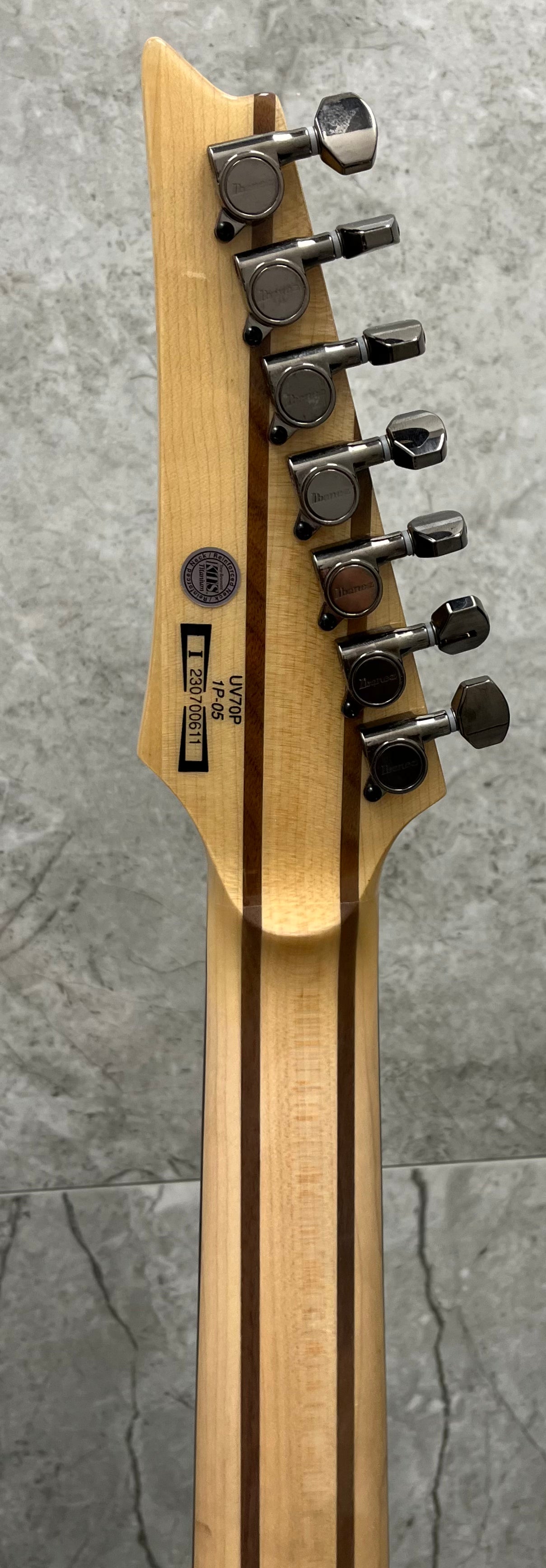 Ibanez UV70PBK Jem / Universe Steve Vai 7 String Signature Model Black SERIAL NUMBER I230700611 - 7.8 LBS