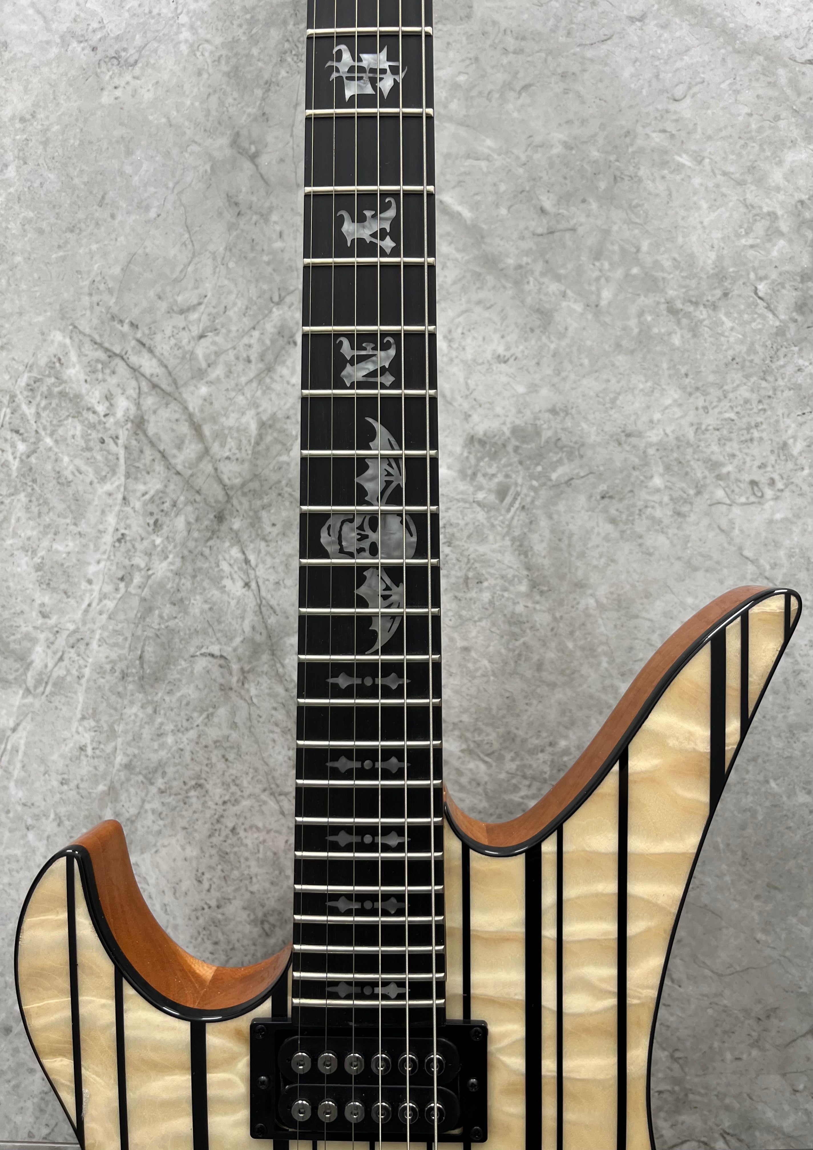 Schecter Synyster Standard Plus Left Handed Electric Guitar, Gloss Natural 1754-SHC SERIAL NUMBER IM25101739 - 7 LBS 15 OZ