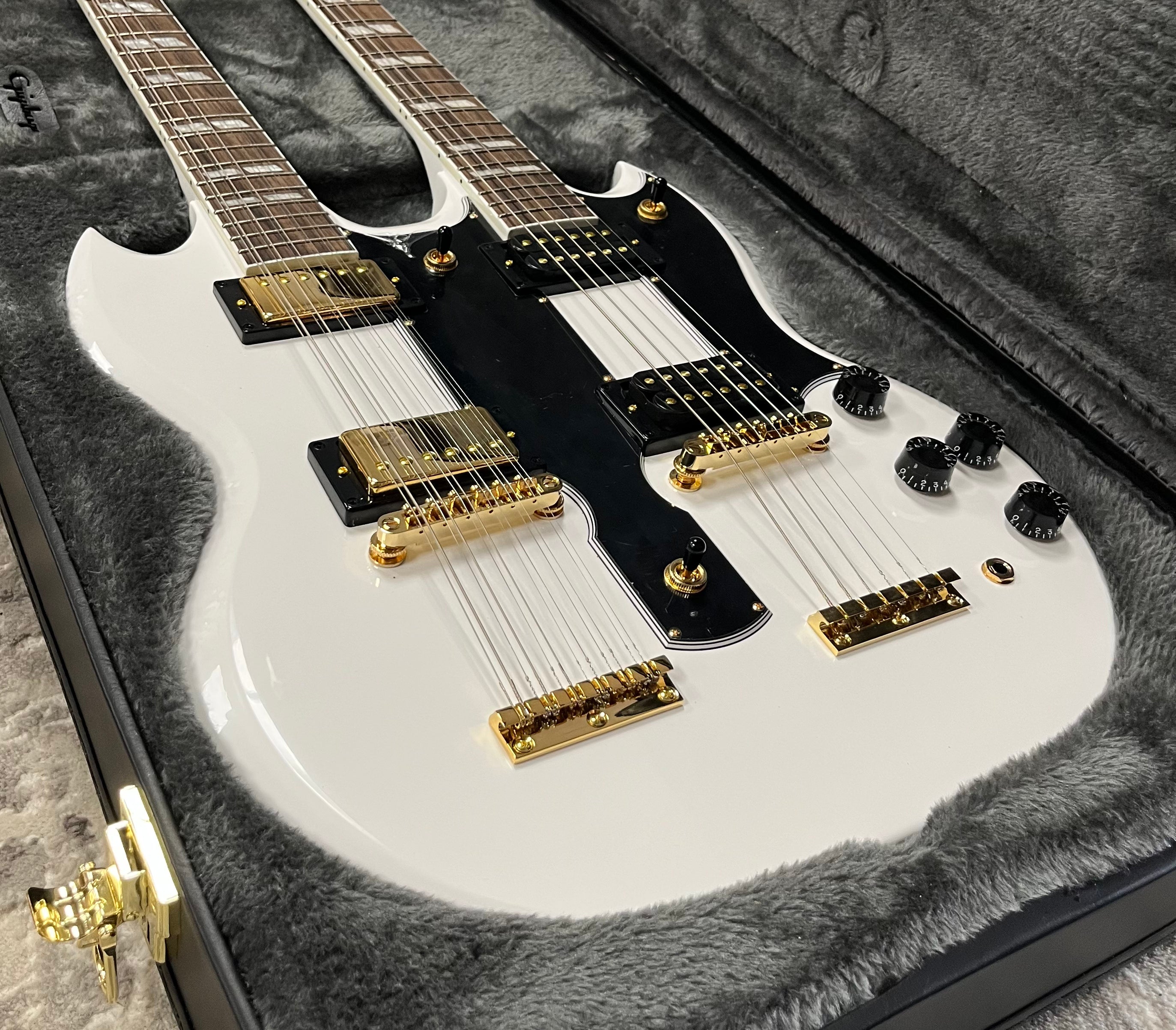 Epiphone EDS-1275 Doubleneck EI1275AWGH – Alpine White W/ HARDSHELL CASE LIMITED EDITION SERIAL NUMBER 25021521360 - 11.6 LBS