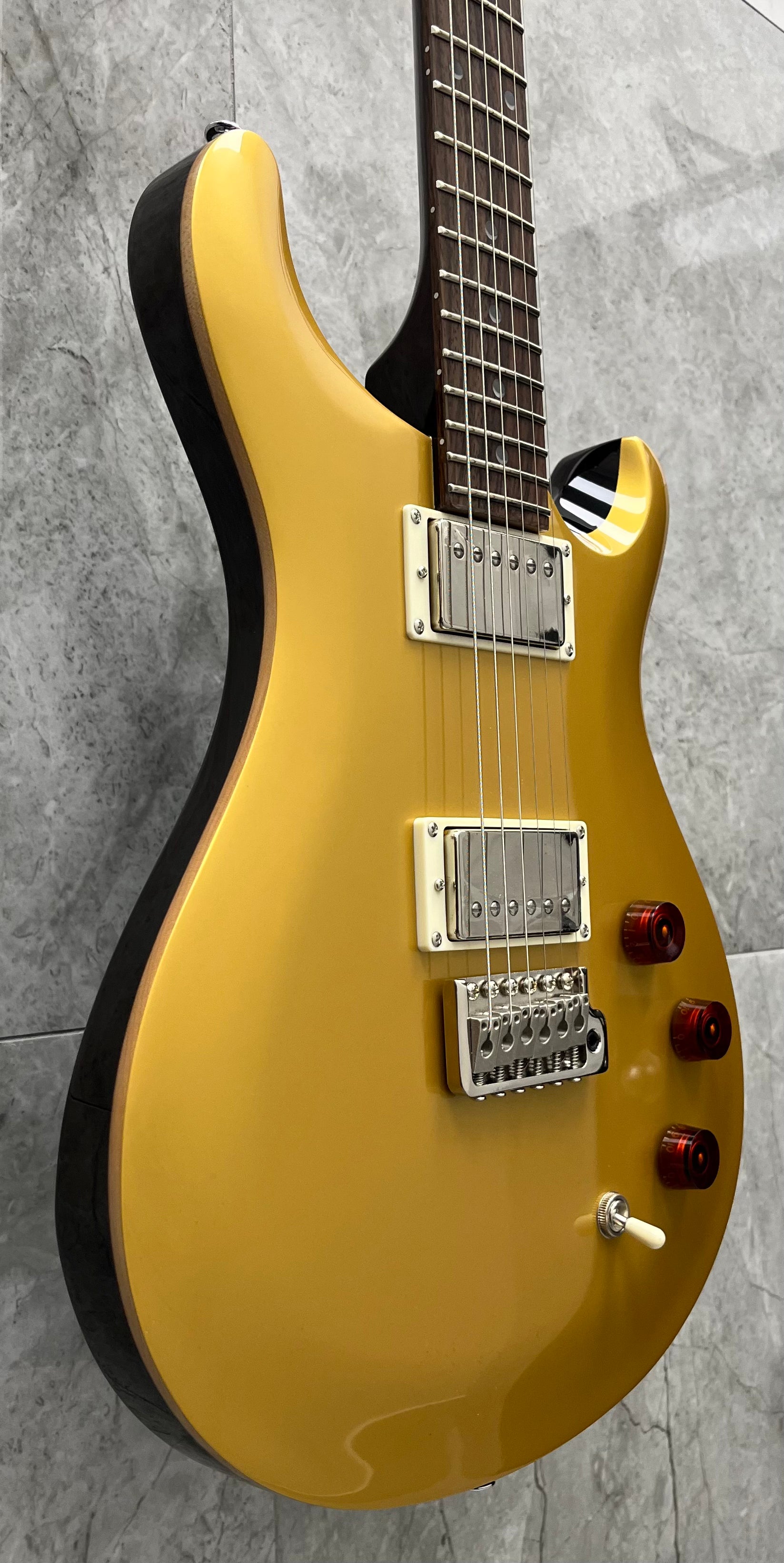 PRS Guitars SE DGT Electric Guitar with Gig Bag, Moons Inlay - Gold Top 111388::GT: SERIAL NUMBER CTIG106939 - 7.0 LBS