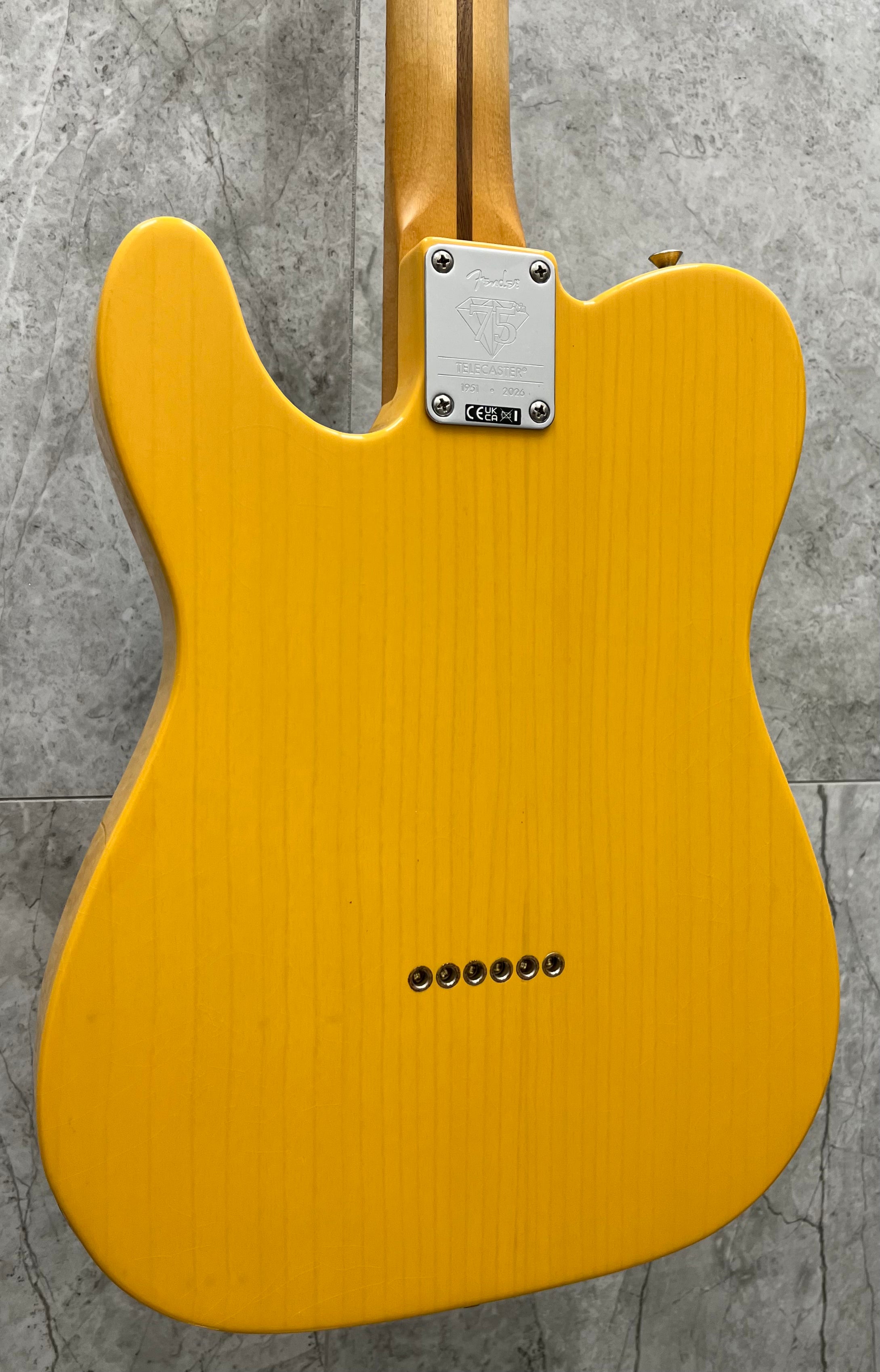 Fender 75th Anniversary Vintera Road Worn 1951 Telecaster Maple Fingerboard Butterscotch Blonde 0140122750 SERIAL NUMBER MX26002957 - 7 LBS 13 OZ