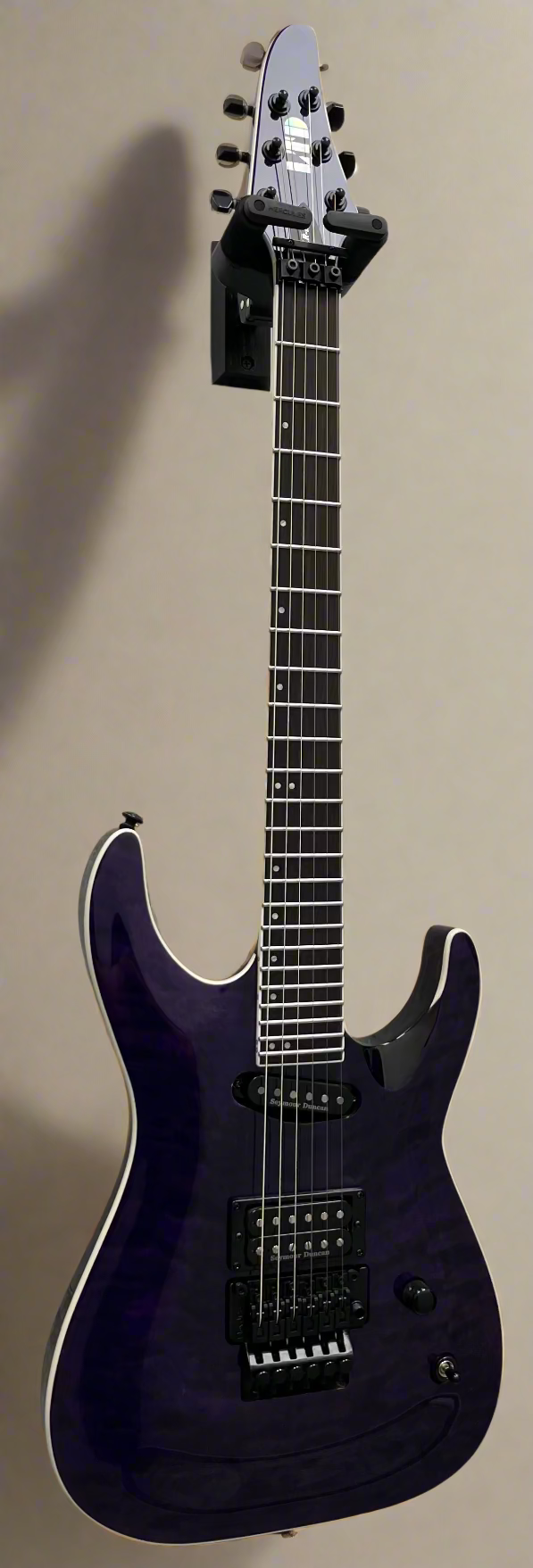ESP LTD Andy LaRocque ALR-II Signature Electric Guitar - See thru Purple LALRIIQMSTP SERIAL NUMBER W25040911 - 8.4 LBS