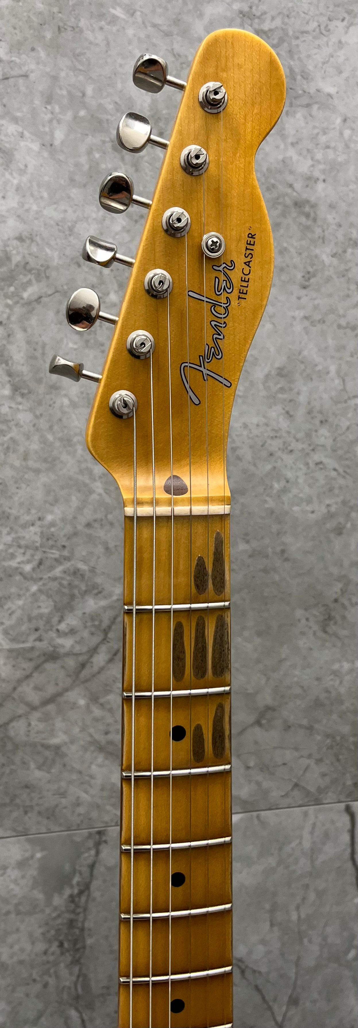 Fender USA Custom Shop 1955 Telecaster Journeyman Relic with Closet Classic Hardware, 1-Piece Quartersawn Maple Neck, Super Aged Sonic Blue 9235700023 SERIAL NUMBER CZ584952 - 7.0 LBS